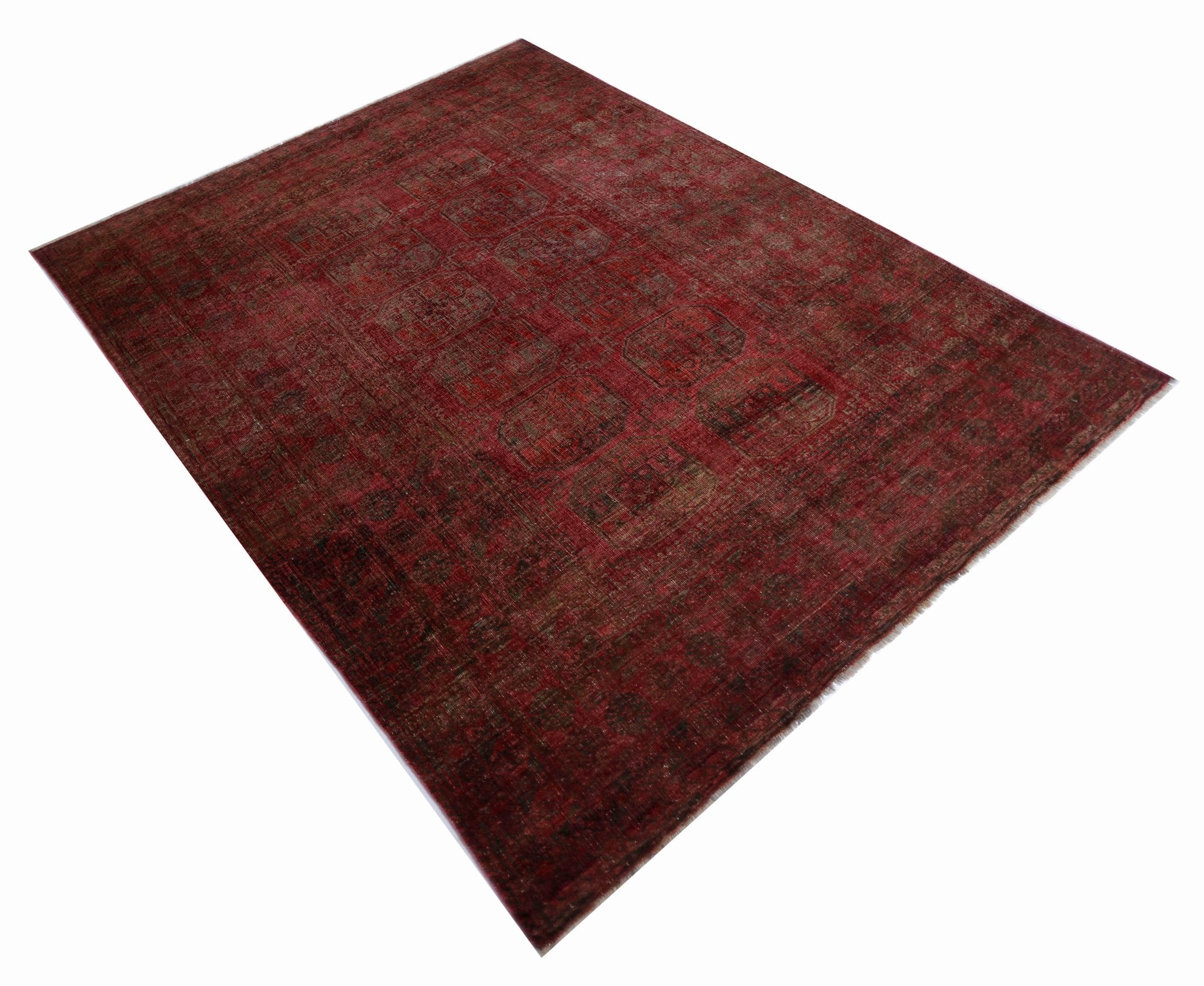 Handmade Antique Afghan Turkmen Rug | 267 x 204 cm | 8'9" x 6'8" - Najaf Rugs & Textile