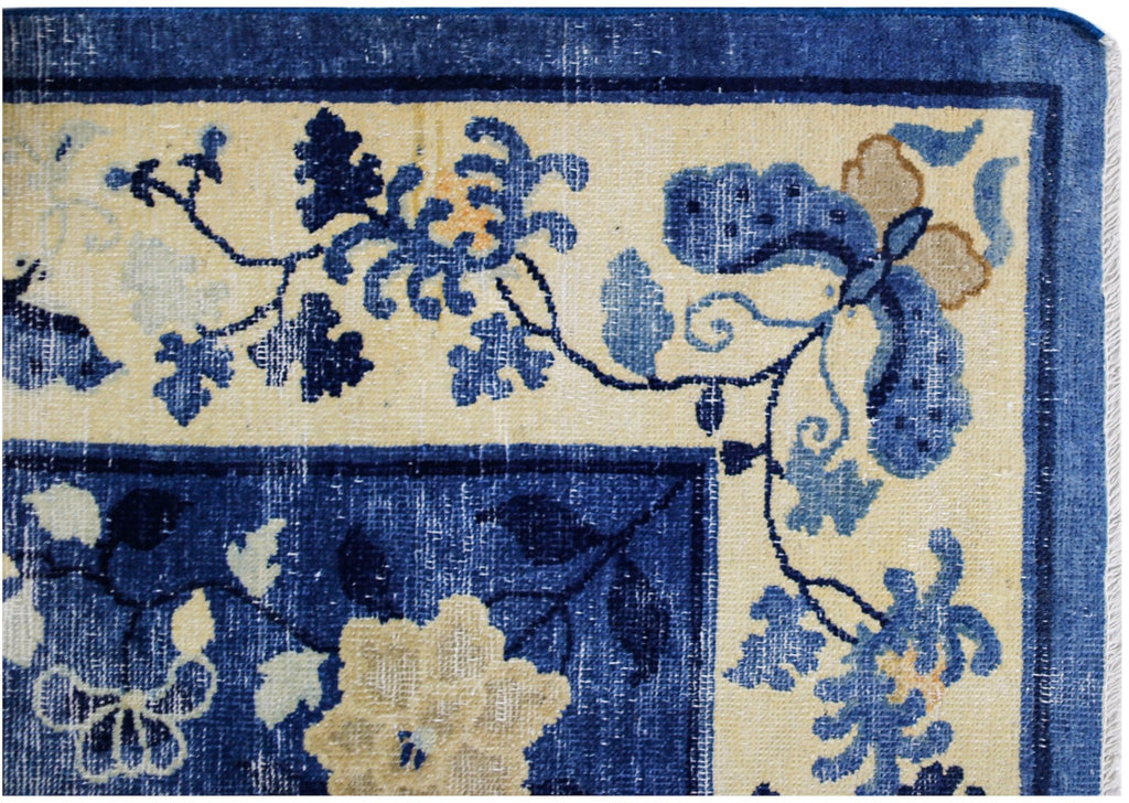 Handmade Antique Chinese Peking Rug | 343 x 266 cm | 11'3" x 8'9" - Najaf Rugs & Textile