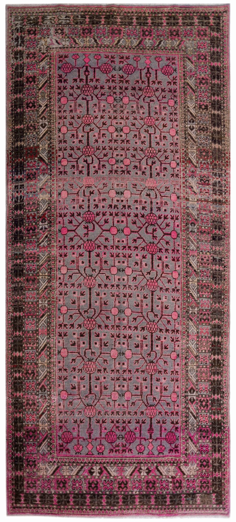 Handmade Antique Khotan Rug | 348 x 160 cm | 11'5" x 5'3" - Najaf Rugs & Textile