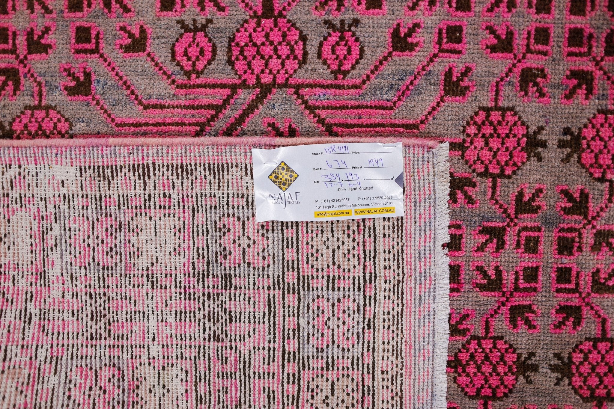 Handmade Antique Khotan Rug | 384 x 193 cm | 12'7" x 6'4" - Najaf Rugs & Textile