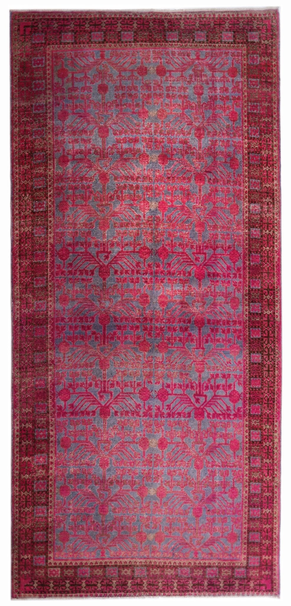 Handmade Antique Khotan Rug | 387 x 206 cm | 12'8" x 6'9" - Najaf Rugs & Textile