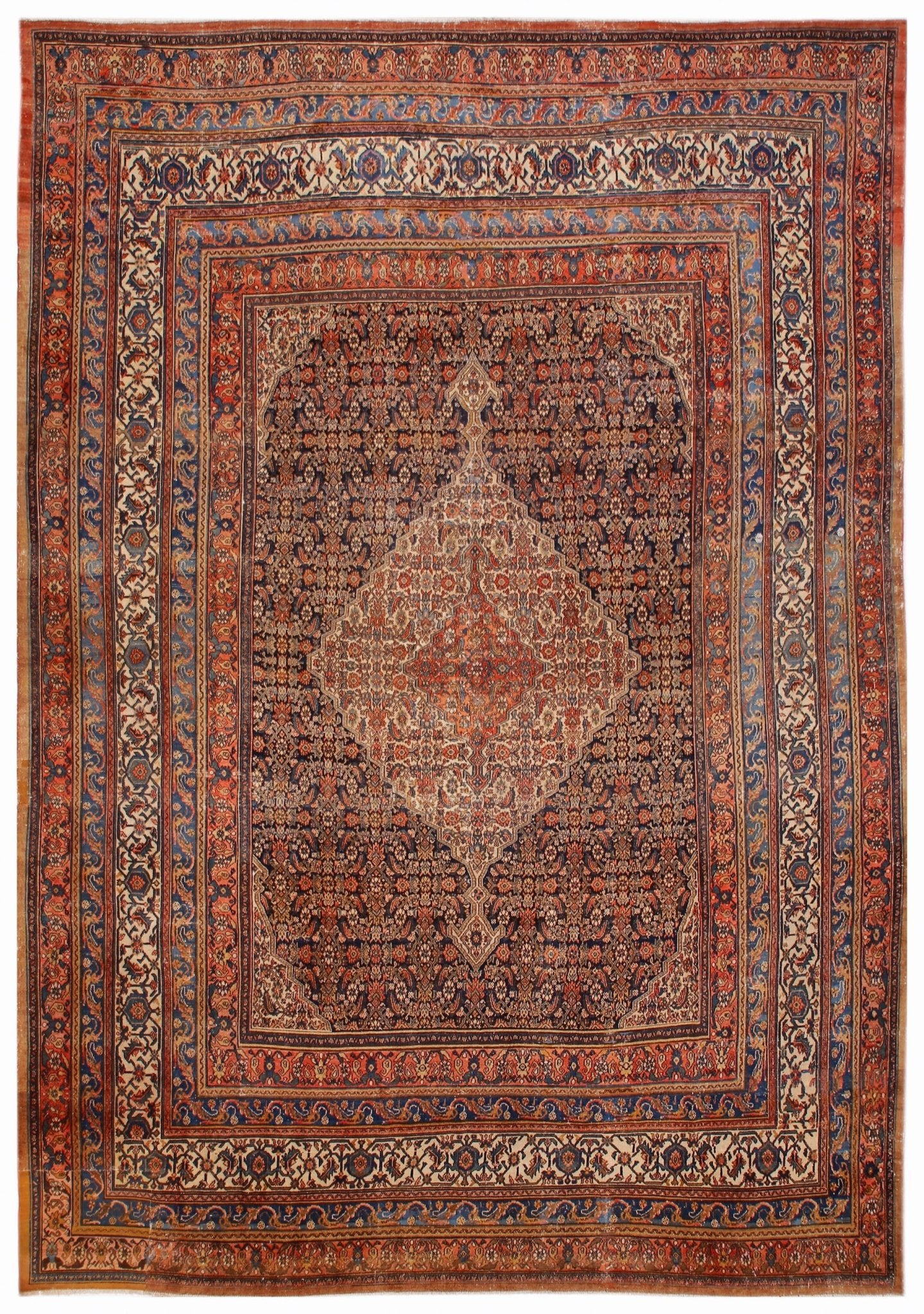 Handmade Antique Persian Saneh Rug | 470 x 336 cm | 15'4" x 11' - Najaf Rugs & Textile