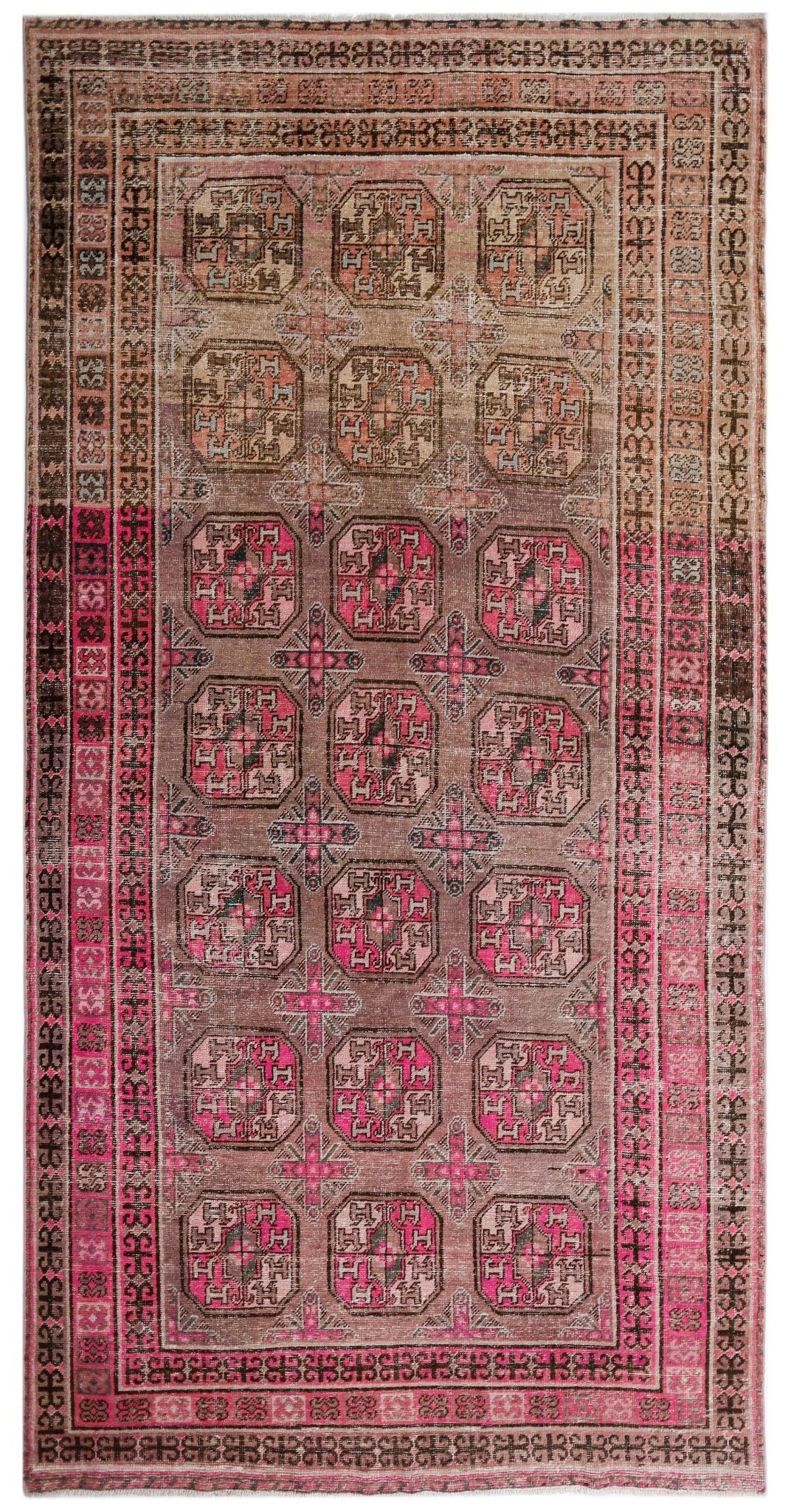 Handmade Antique Turkmen Rug | 330 x 165 cm | 10'10" x 5'5" - Najaf Rugs & Textile