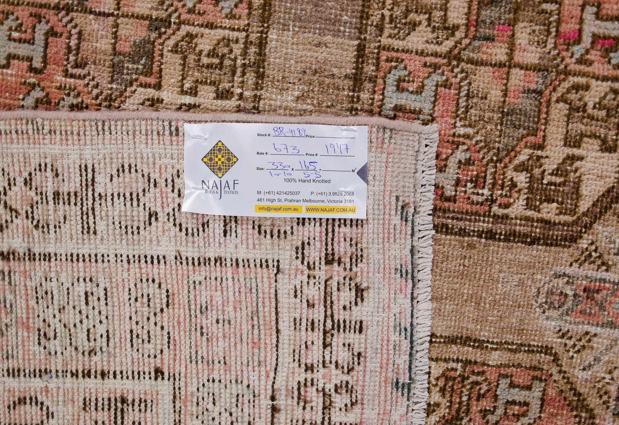 Handmade Antique Turkmen Rug | 330 x 165 cm | 10'10" x 5'5" - Najaf Rugs & Textile