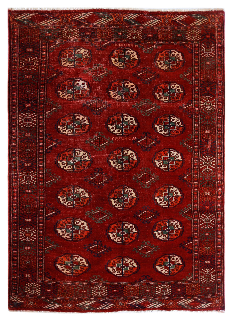 Handmade Antique Turkmen Tekke Rug | 177 x 127 cm | 5'10" x 4'2" - Najaf Rugs & Textile