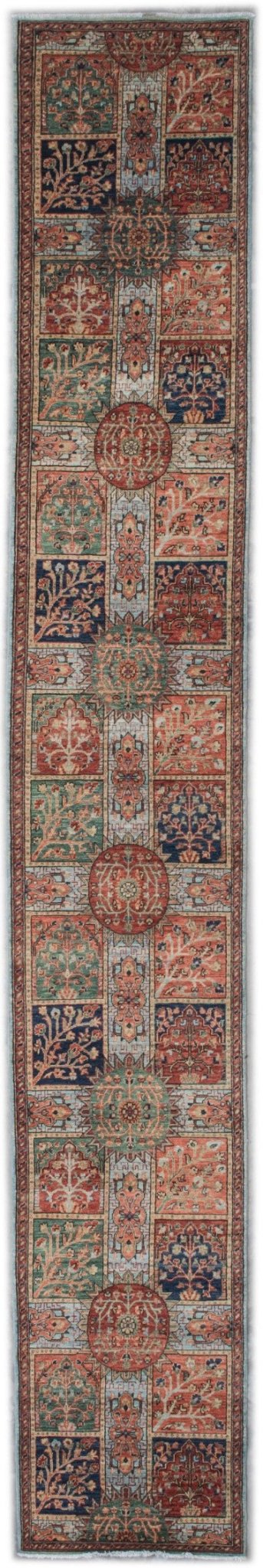 Handmade Garden Design Hallway Runner | 509 x 75 cm - Najaf Rugs & Textile