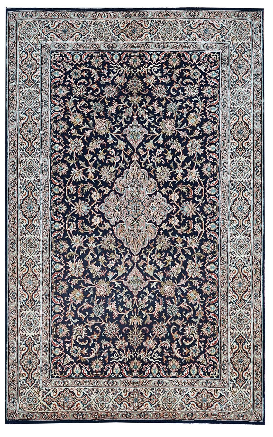 Handmade Kashmiri Silk Rug | 126 x 80 cm - Najaf Rugs & Textile