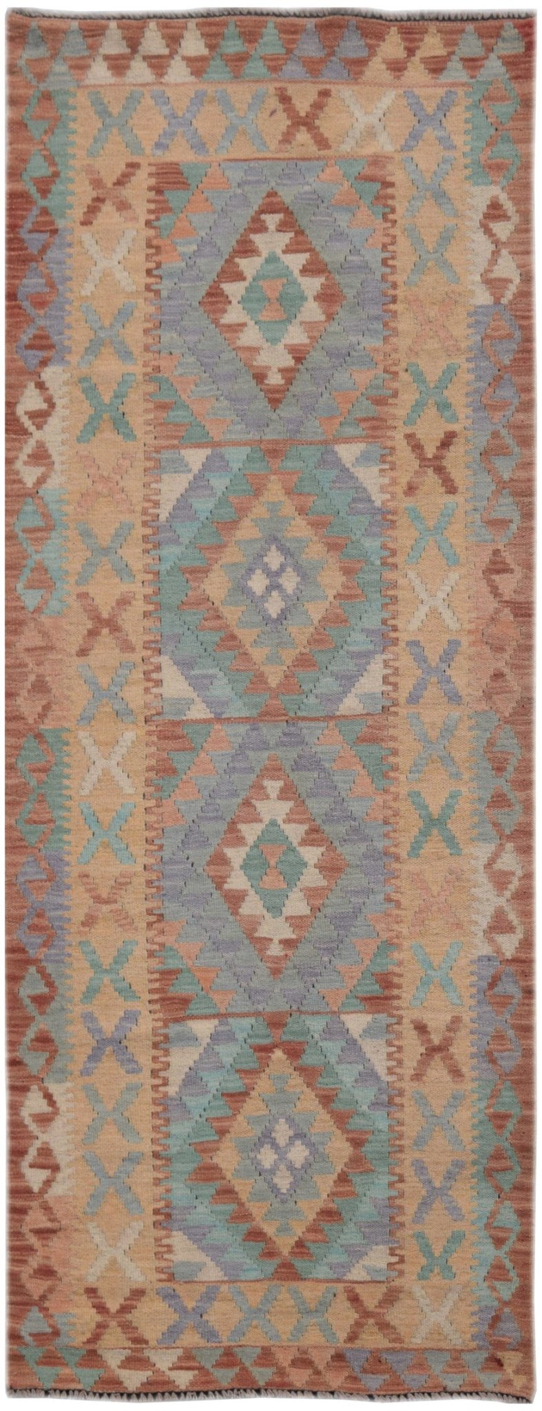 Handmade Maimana Kilim Hallway Runner | 194 x 77 cm | 6'4" x 2'6" - Najaf Rugs & Textile