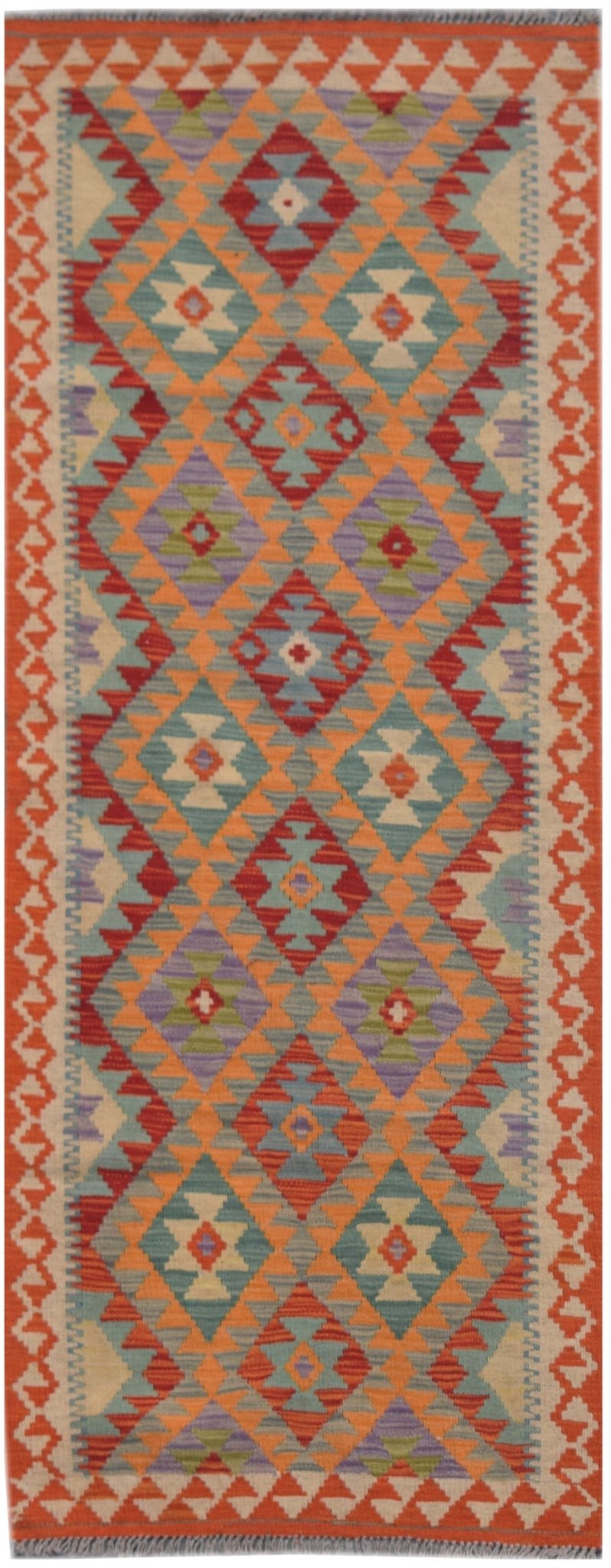 Handmade Maimana Kilim Hallway Runner | 202 x 75 cm - Najaf Rugs & Textile