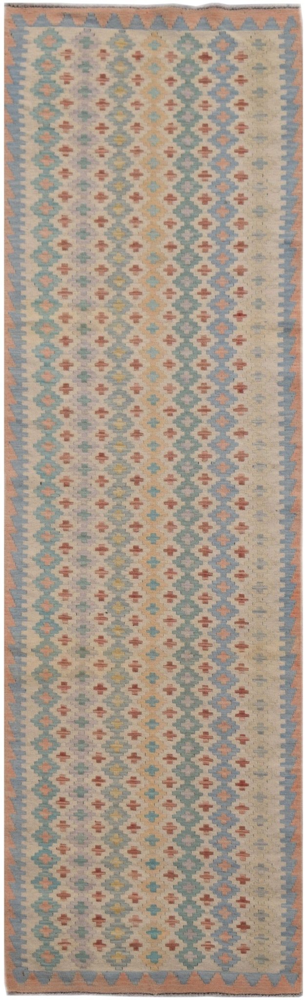 Handmade Maimana Kilim Hallway Runner | 290 x 82 cm | 9'5" x 2'8" - Najaf Rugs & Textile