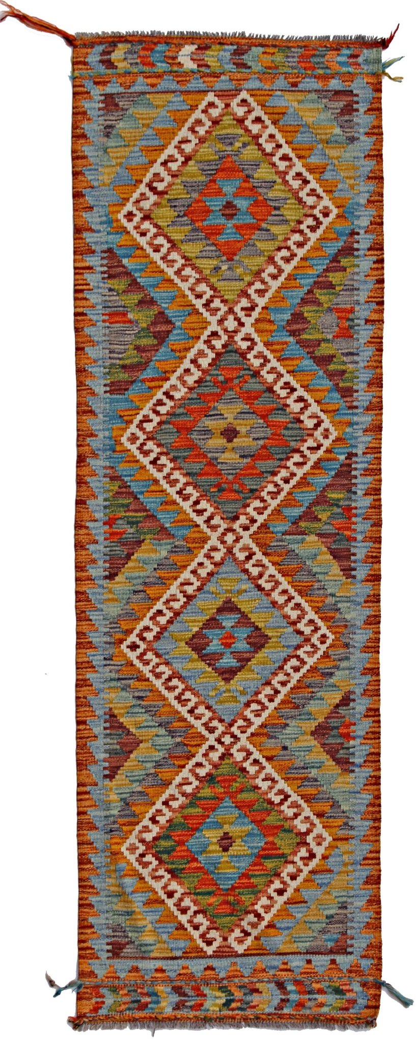 Handmade Maimana Killim Hallway Runner | 208 x 64 cm | 6'10" x 2'1" - Najaf Rugs & Textile