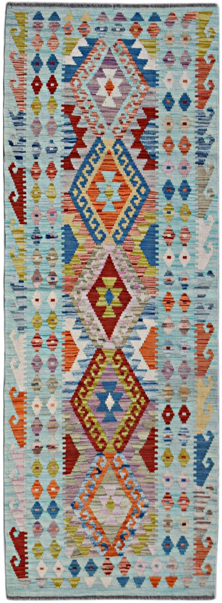 Handmade Maimana Killim Hallway Runner | 253 x 92 cm | 8'4" x 3' - Najaf Rugs & Textile