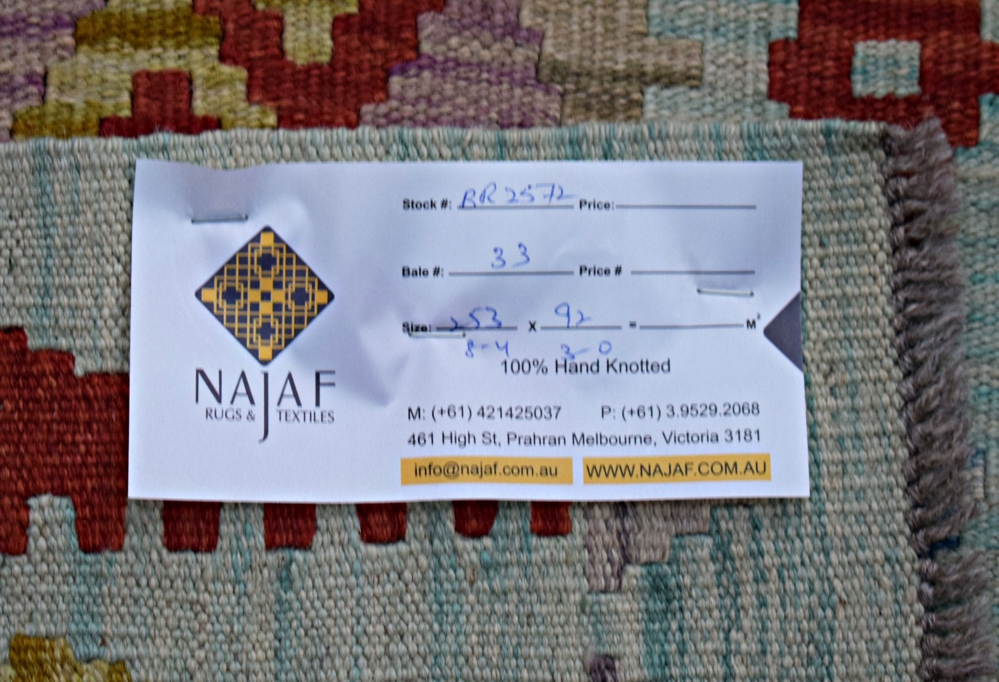 Handmade Maimana Killim Hallway Runner | 253 x 92 cm | 8'4" x 3' - Najaf Rugs & Textile