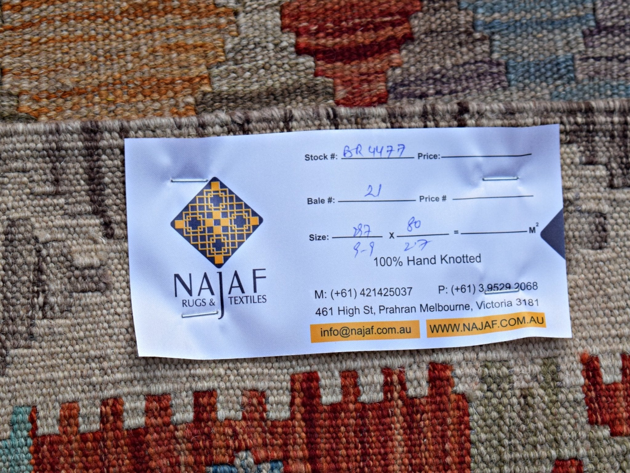 Handmade Maimana Killim Hallway Runner | 287 x 80 cm | 9'9" x 2'7" - Najaf Rugs & Textile