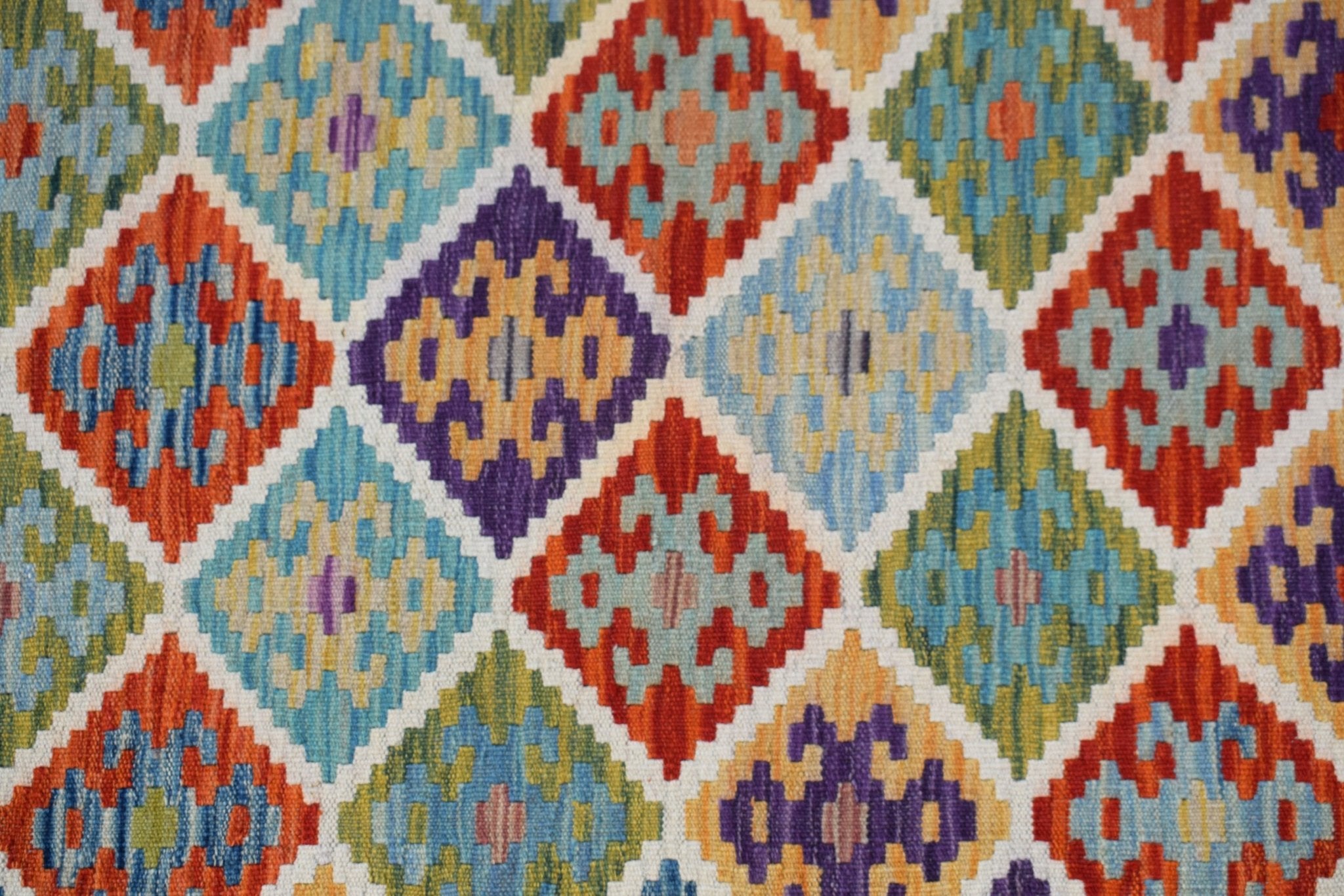 Handmade Maimana Killim Hallway Runner | 294 x 83 cm | 9'8" x 2'9" - Najaf Rugs & Textile