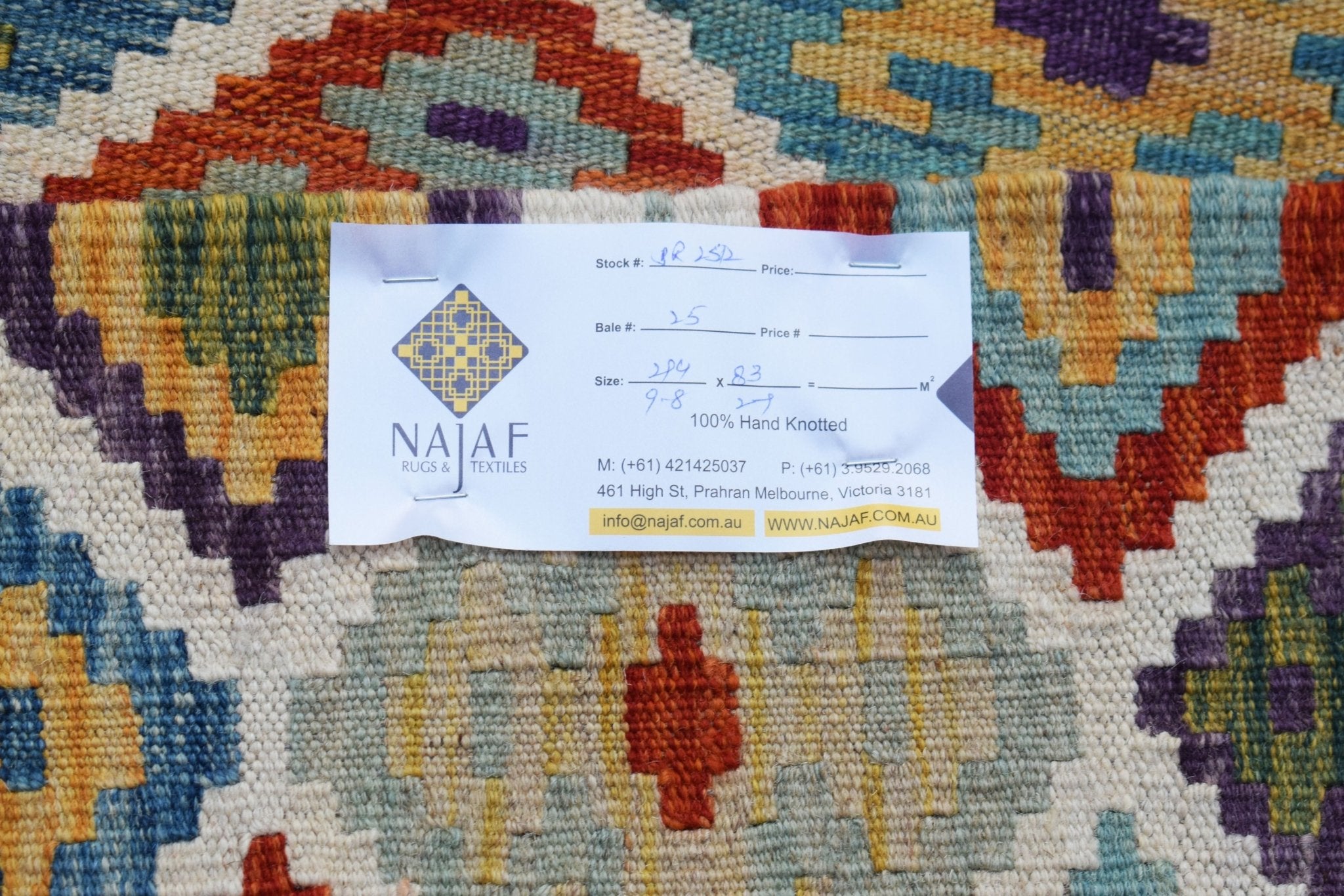 Handmade Maimana Killim Hallway Runner | 294 x 83 cm | 9'8" x 2'9" - Najaf Rugs & Textile