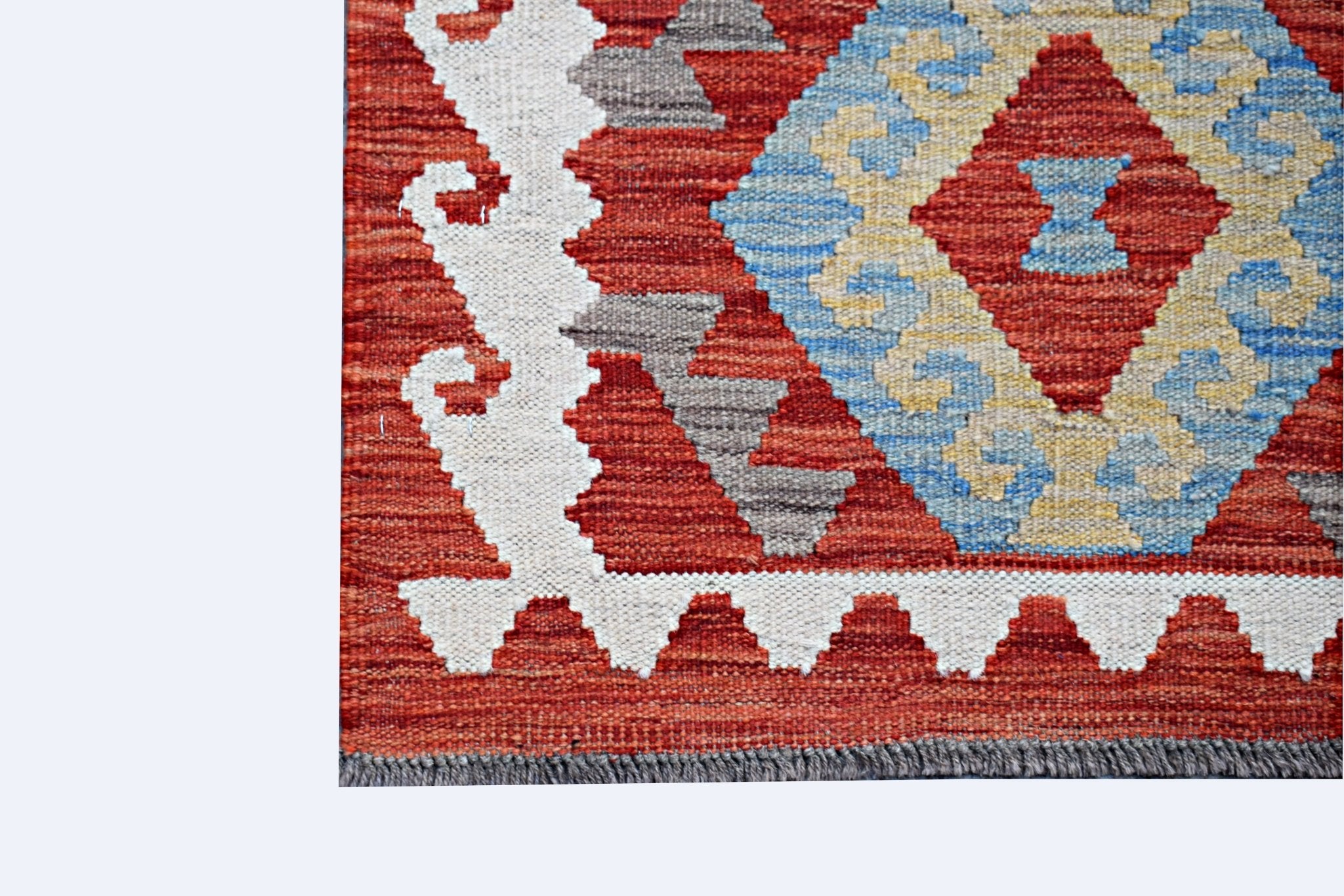 Handmade Maimana Killim Hallway Runner | 296 x 76 cm | 9'9" x 2'6" - Najaf Rugs & Textile