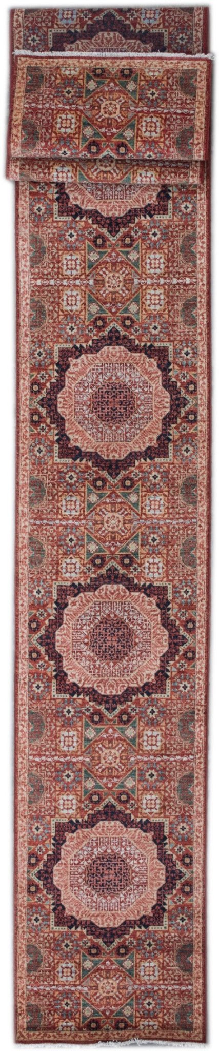 Handmade Mamluk Hallway Runner | 585 x 72 cm - Najaf Rugs & Textile