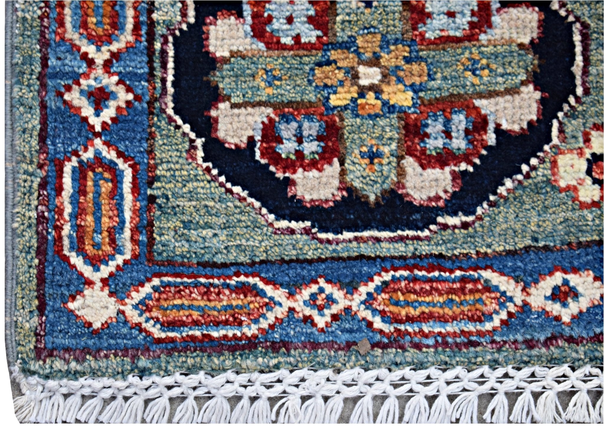 Handmade Mini Afghan Chobi Rug | 89 x 60 cm | 2'11" x 2' - Najaf Rugs & Textile