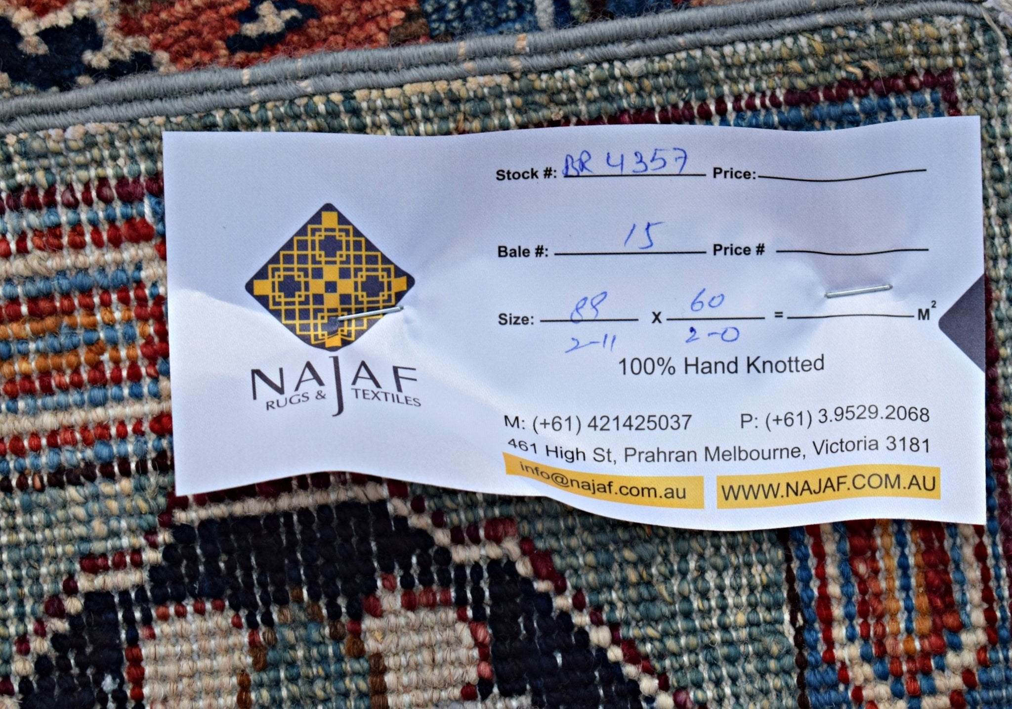 Handmade Mini Afghan Chobi Rug | 89 x 60 cm | 2'11" x 2' - Najaf Rugs & Textile