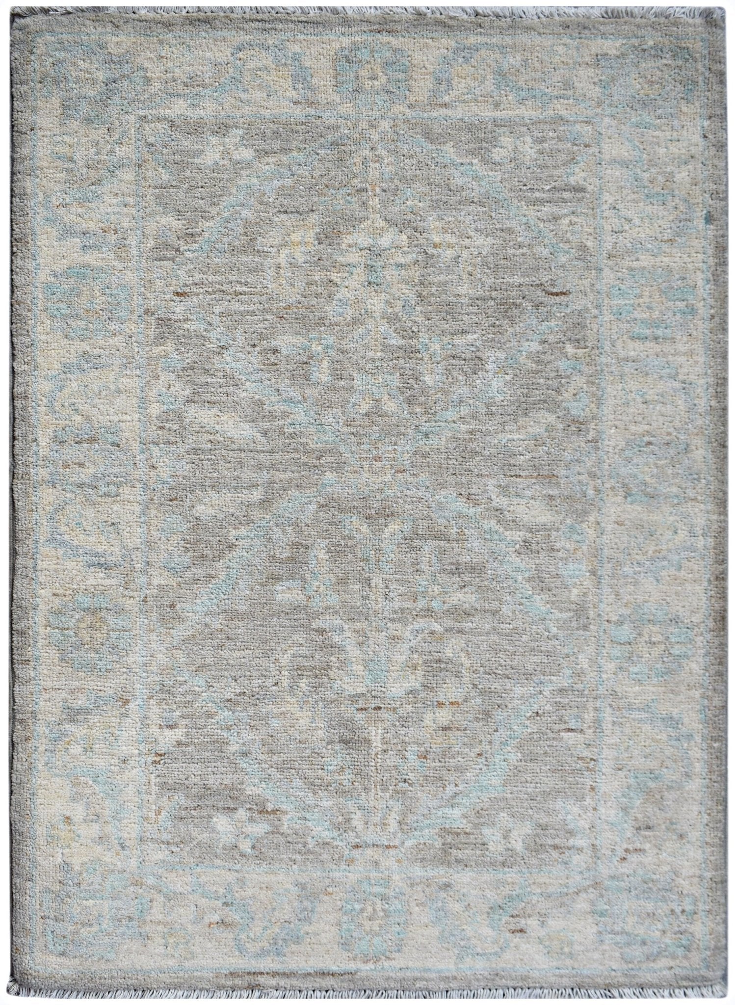 Handmade Mini Afghan Chobi Rug | 96 x 69 cm | 3'2" x 2'3" - Najaf Rugs & Textile