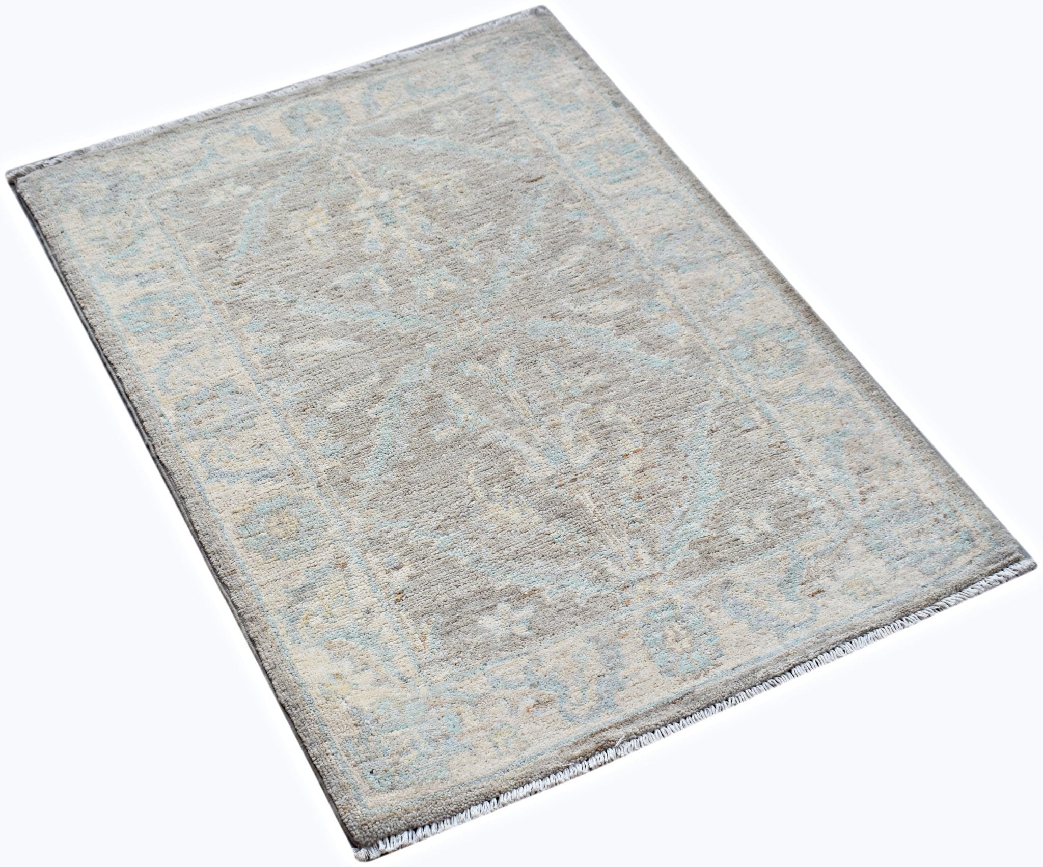 Handmade Mini Afghan Chobi Rug | 96 x 69 cm | 3'2" x 2'3" - Najaf Rugs & Textile