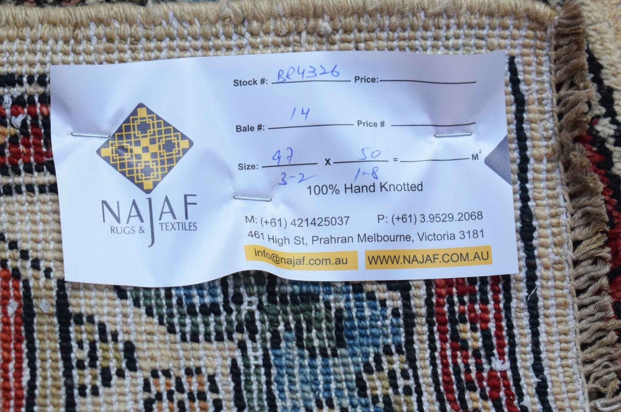 Handmade Mini Afghan Chobi Rug | 97 x 50 cm | 3'2" x 1'8" - Najaf Rugs & Textile