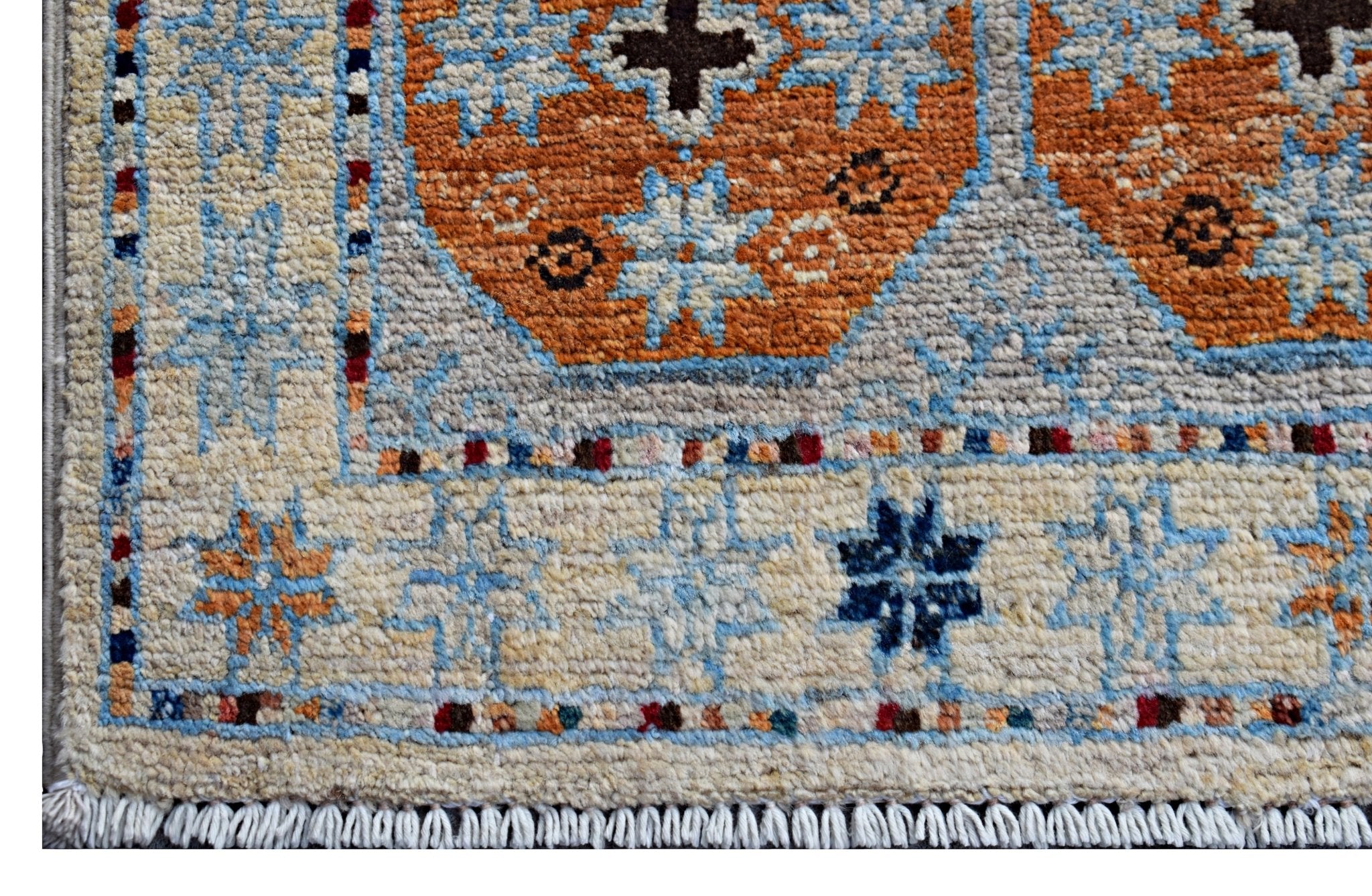 Handmade Mini Afghan Chobi Rug | 97 x 50 cm | 3'2" x 1'8" - Najaf Rugs & Textile