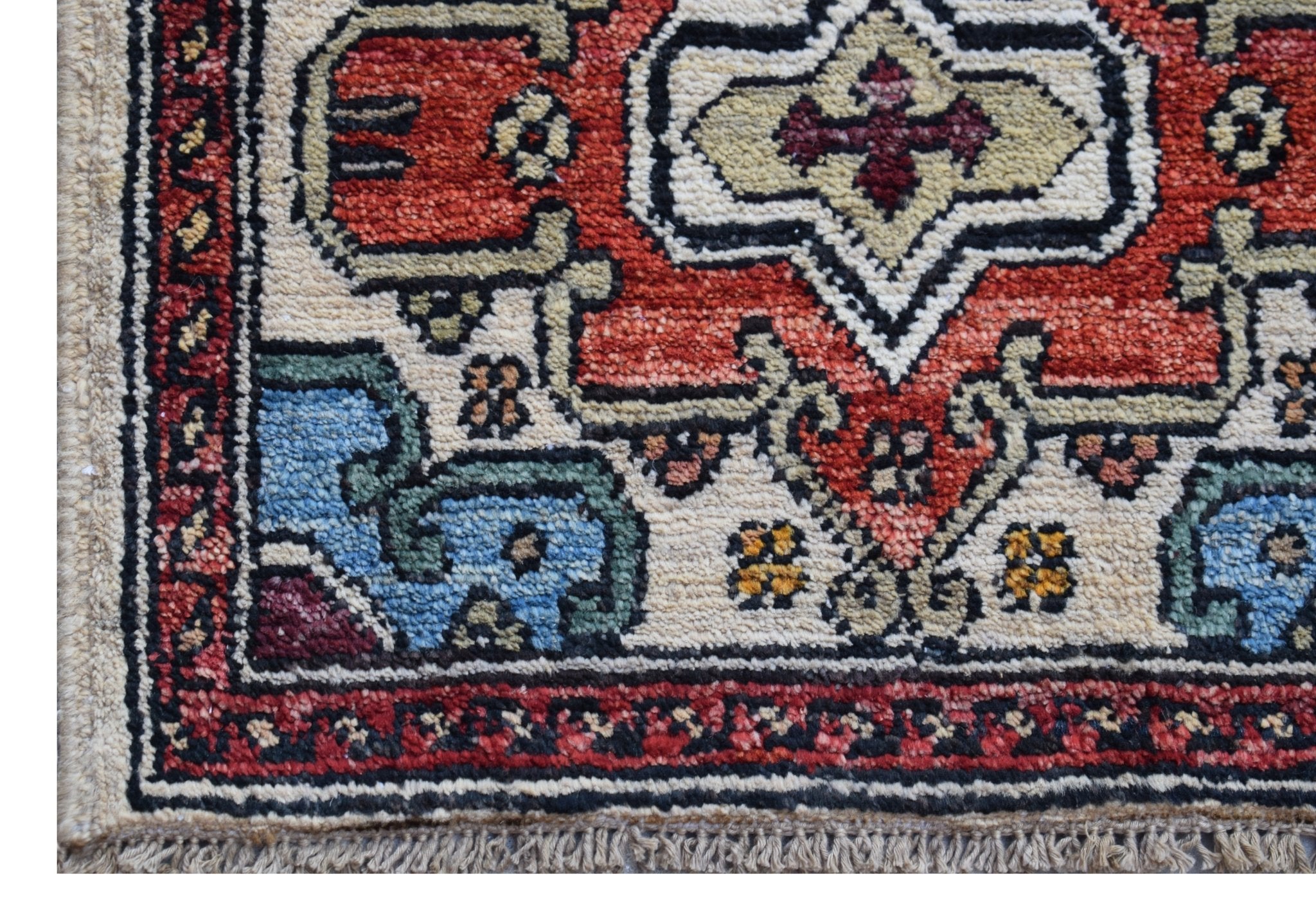 Handmade Mini Afghan Chobi Rug | 97 x 50 cm | 3'2" x 1'8" - Najaf Rugs & Textile
