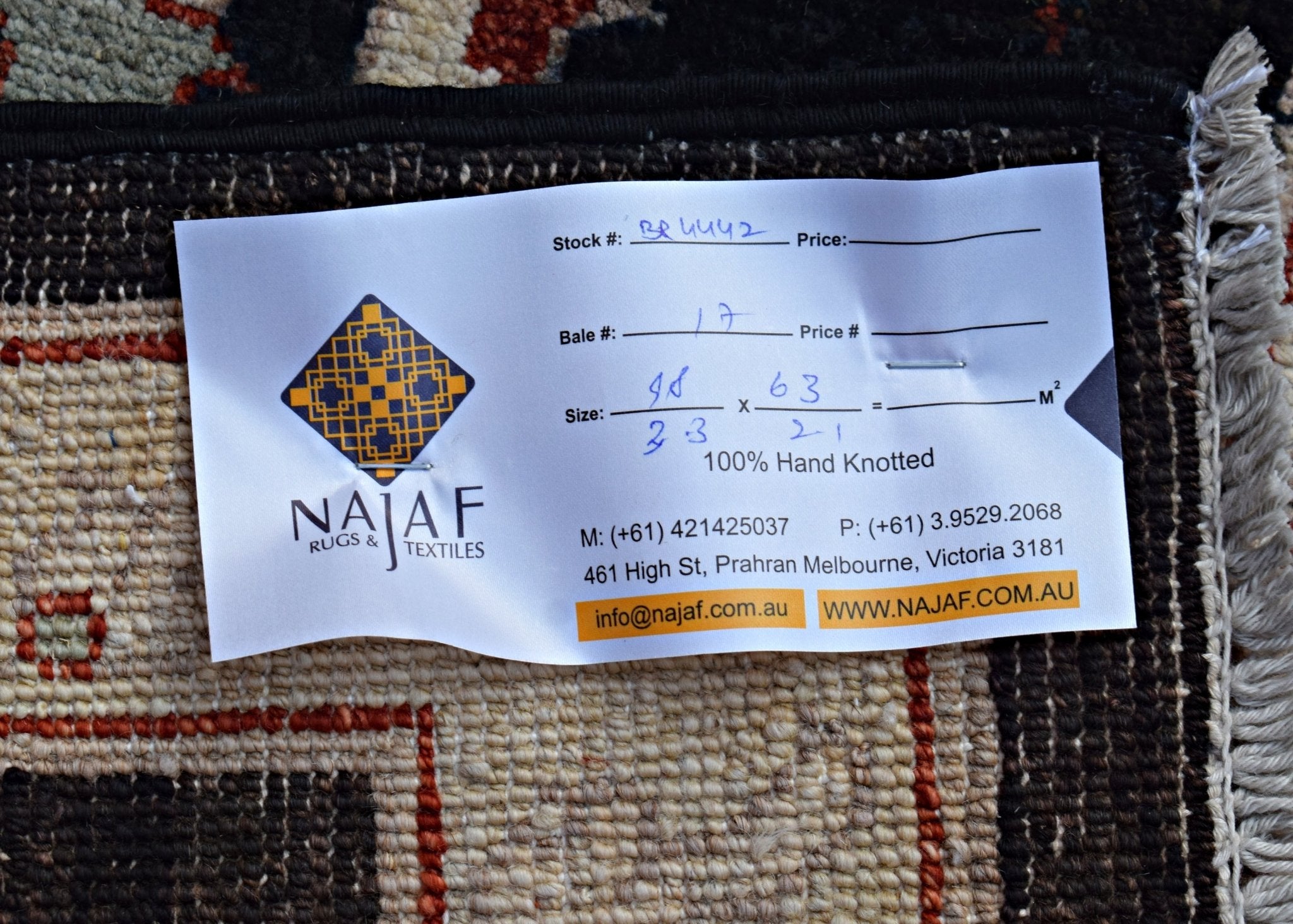 Handmade Mini Afghan Chobi Rug | 98 x 63 cm | 3'3" x 2'1" - Najaf Rugs & Textile