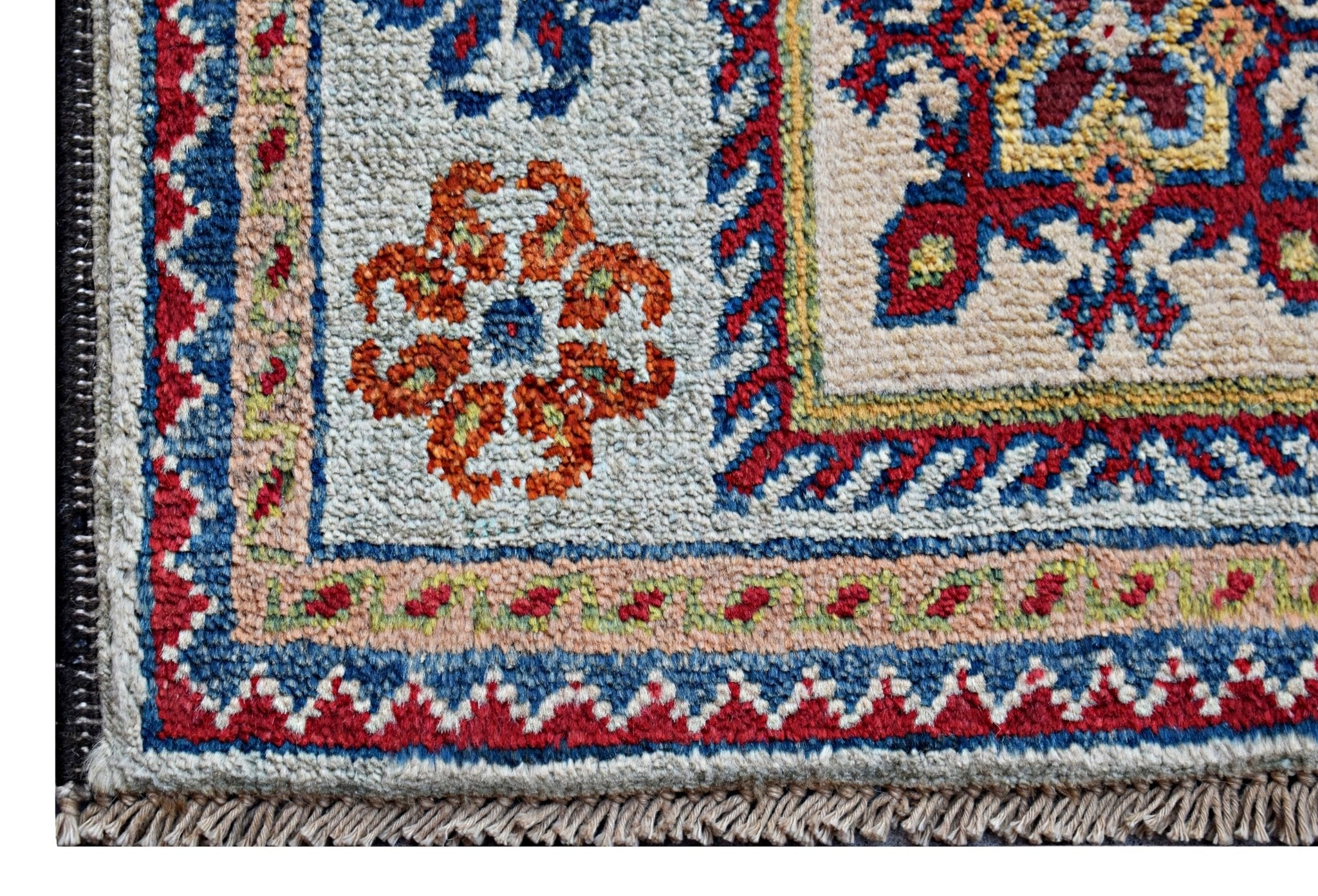 Handmade Mini Afghan Chobi Rug | 99 x 55 cm | 3'3" x 1'10" - Najaf Rugs & Textile