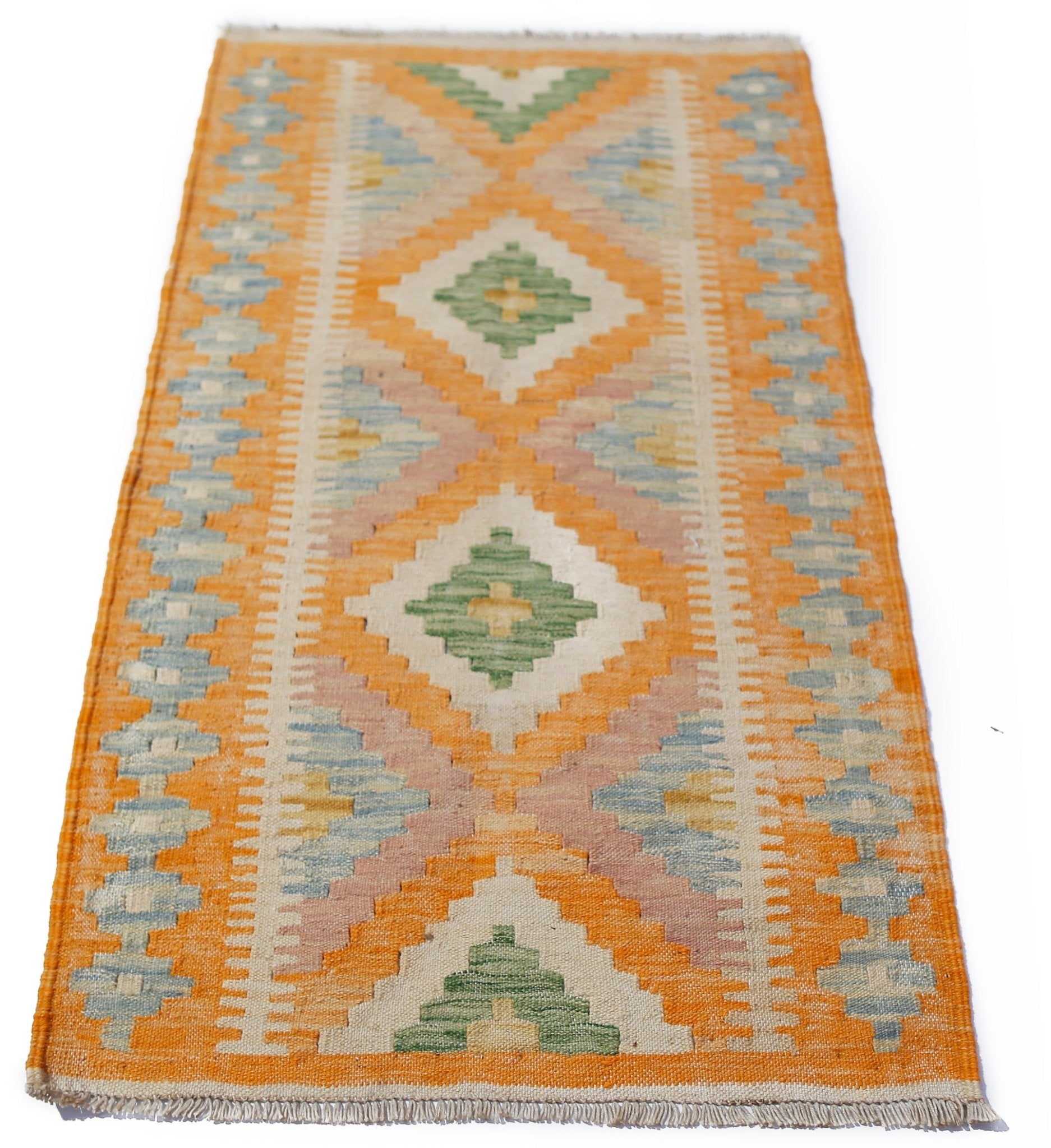 Handmade Mini Afghan Maimana Kilim | 102 x 59 cm | 3'4" x 1'11" - Najaf Rugs & Textile