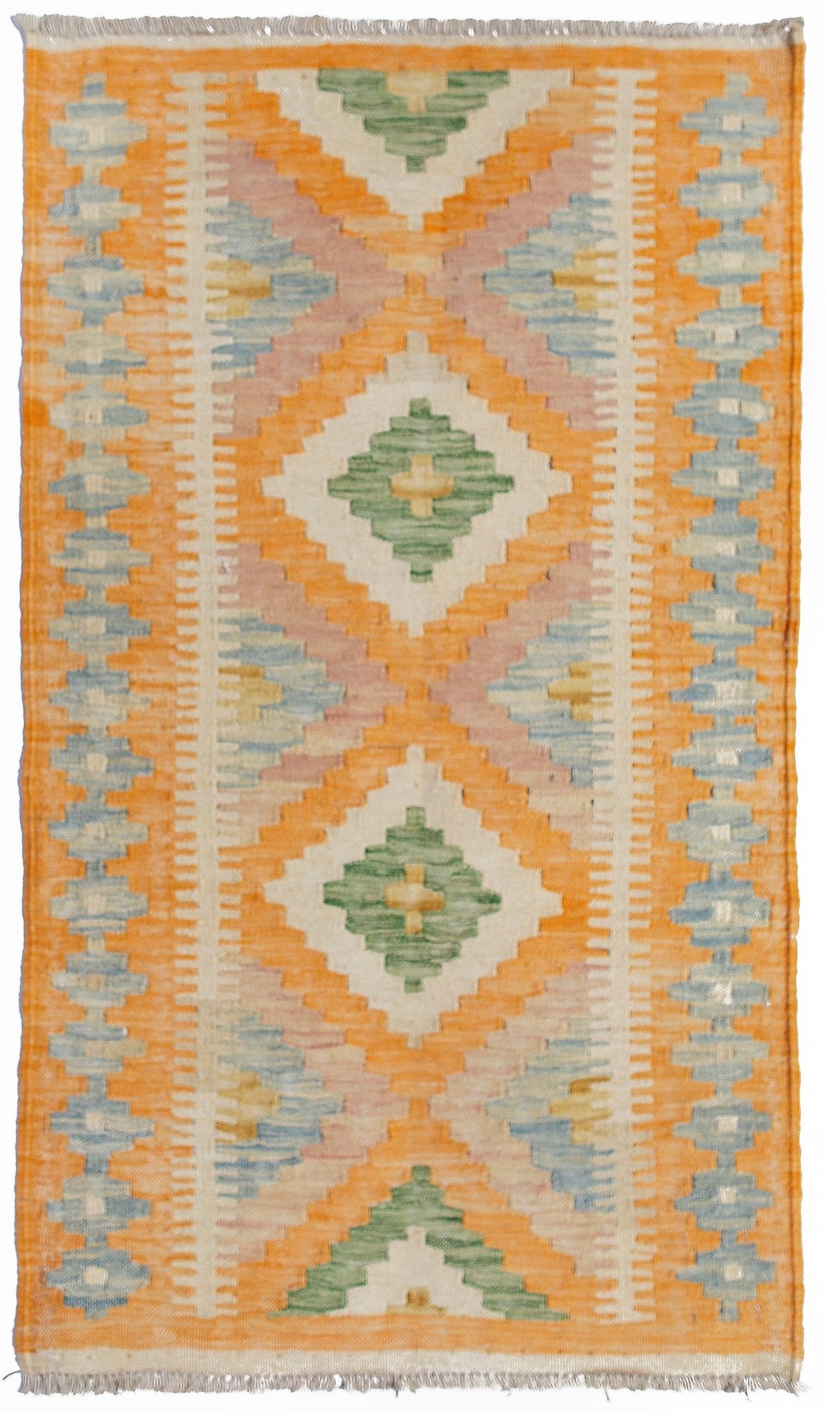 Handmade Mini Afghan Maimana Kilim | 102 x 59 cm | 3'4" x 1'11" - Najaf Rugs & Textile