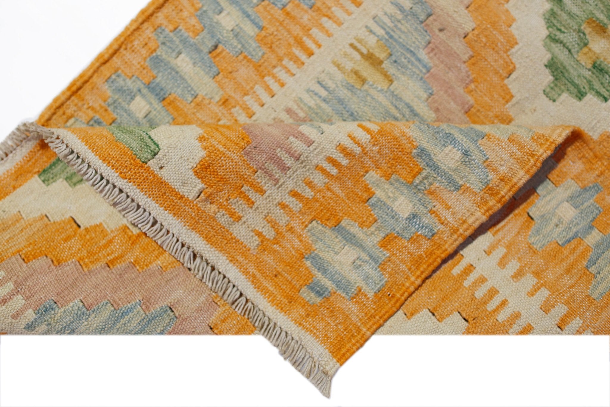 Handmade Mini Afghan Maimana Kilim | 102 x 59 cm | 3'4" x 1'11" - Najaf Rugs & Textile