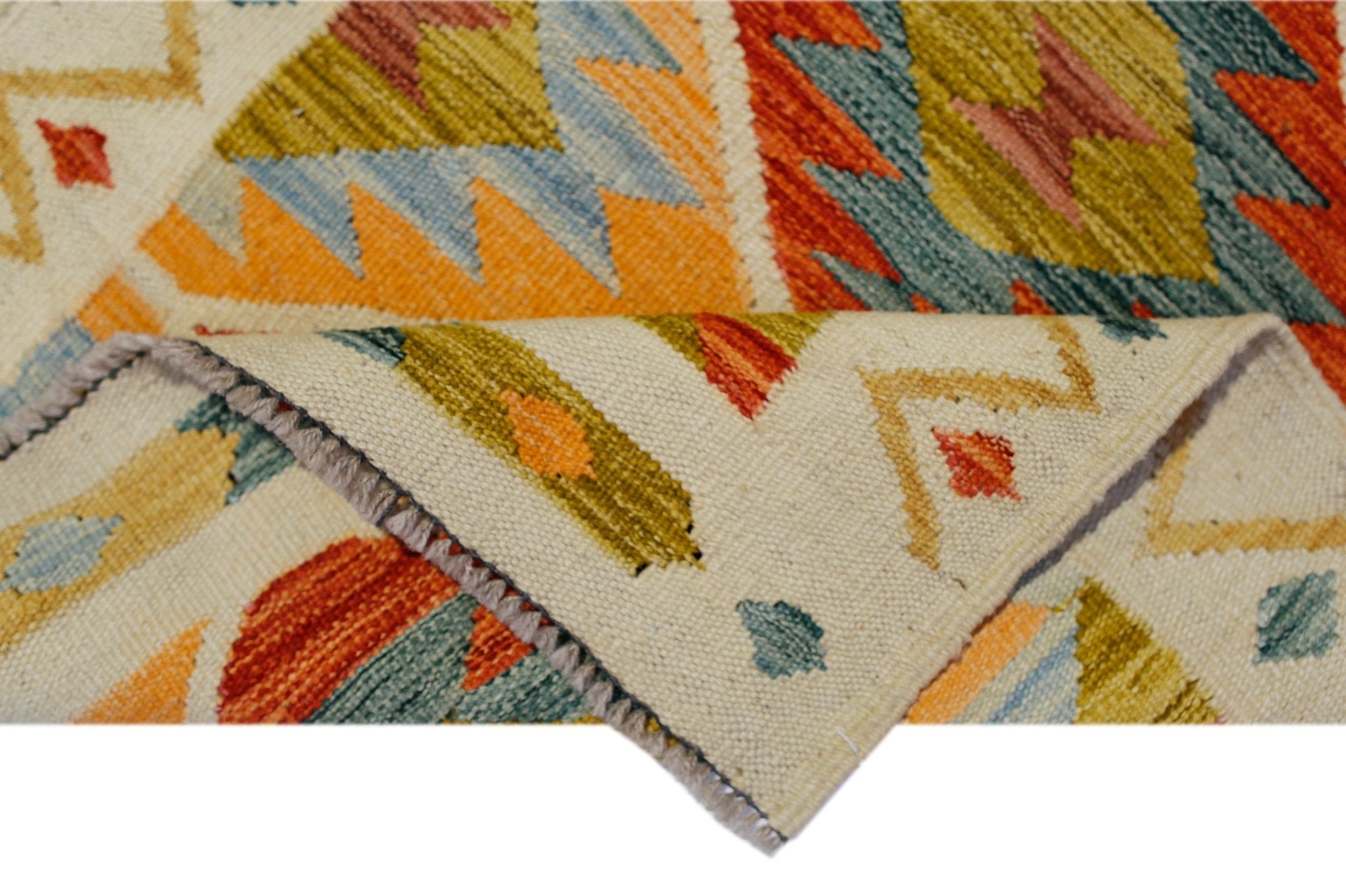 Handmade Mini Afghan Maimana Kilim | 102 x 70 cm | 3'4" x 2'4" - Najaf Rugs & Textile