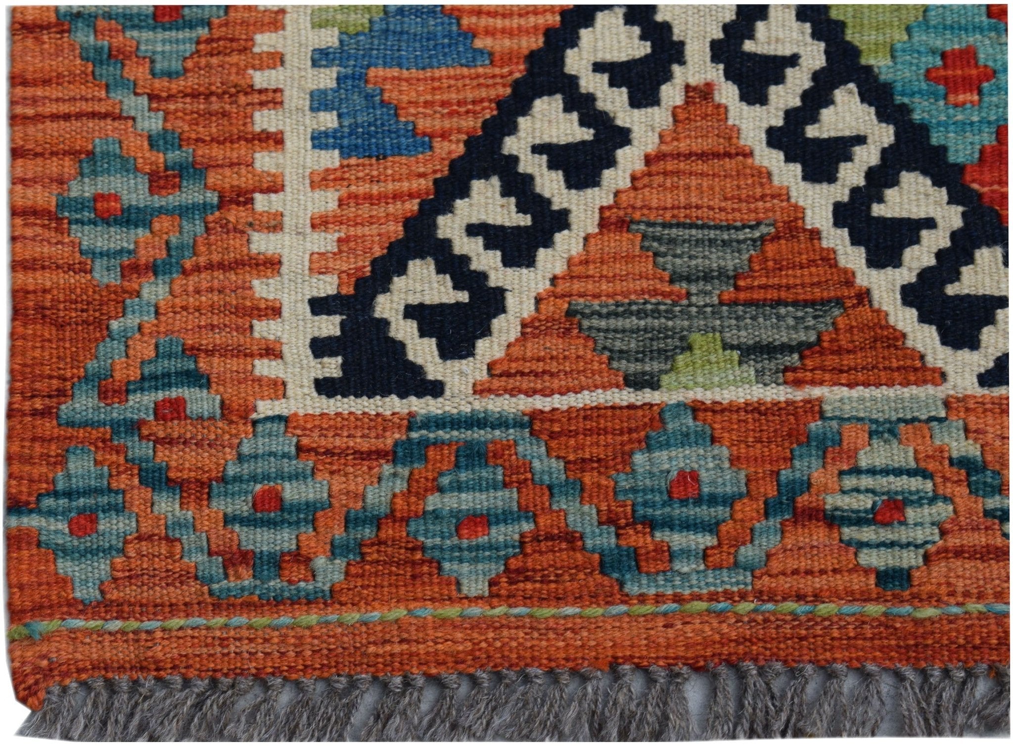 Handmade Mini Afghan Maimana Kilim | 117 x 76 cm | 3'10" x 2'7" - Najaf Rugs & Textile