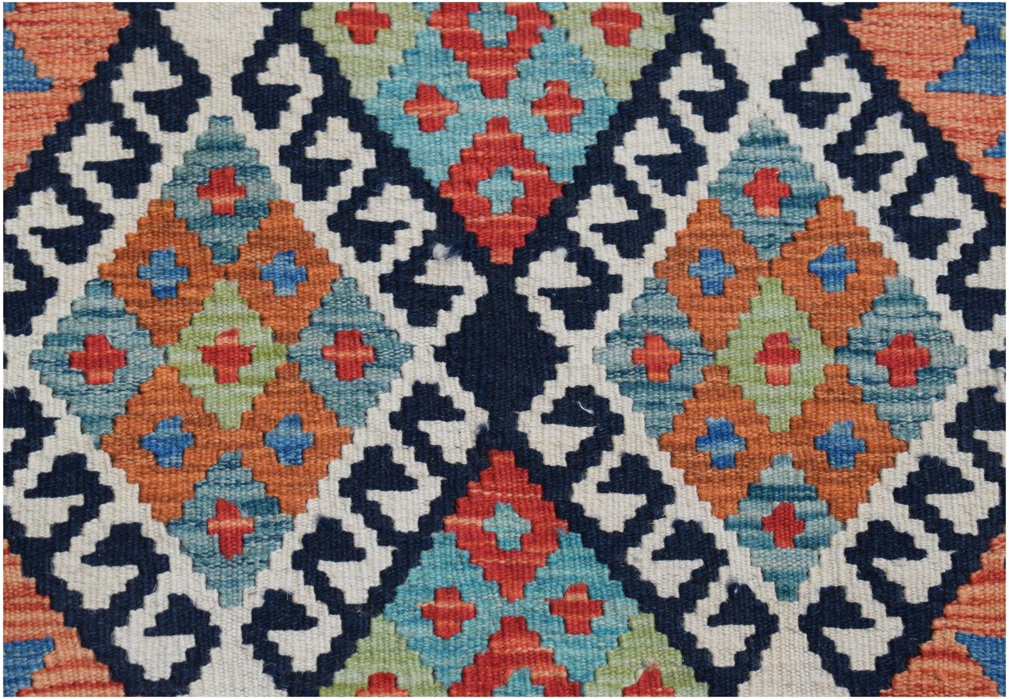 Handmade Mini Afghan Maimana Kilim | 117 x 76 cm | 3'10" x 2'7" - Najaf Rugs & Textile