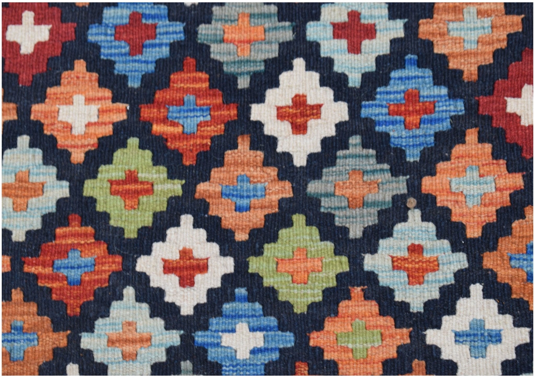 Handmade Mini Afghan Maimana Kilim | 122 x 92 cm | 4' x 3' - Najaf Rugs & Textile