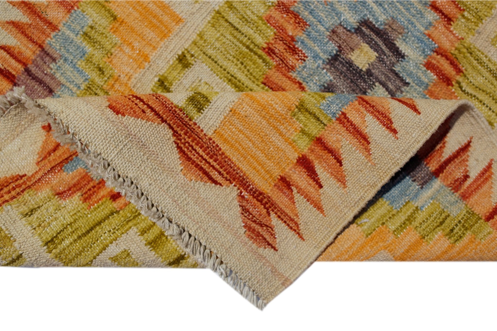 Handmade Mini Afghan Maimana Kilim | 84 x 65 cm | 2'9" x 2'11" - Najaf Rugs & Textile