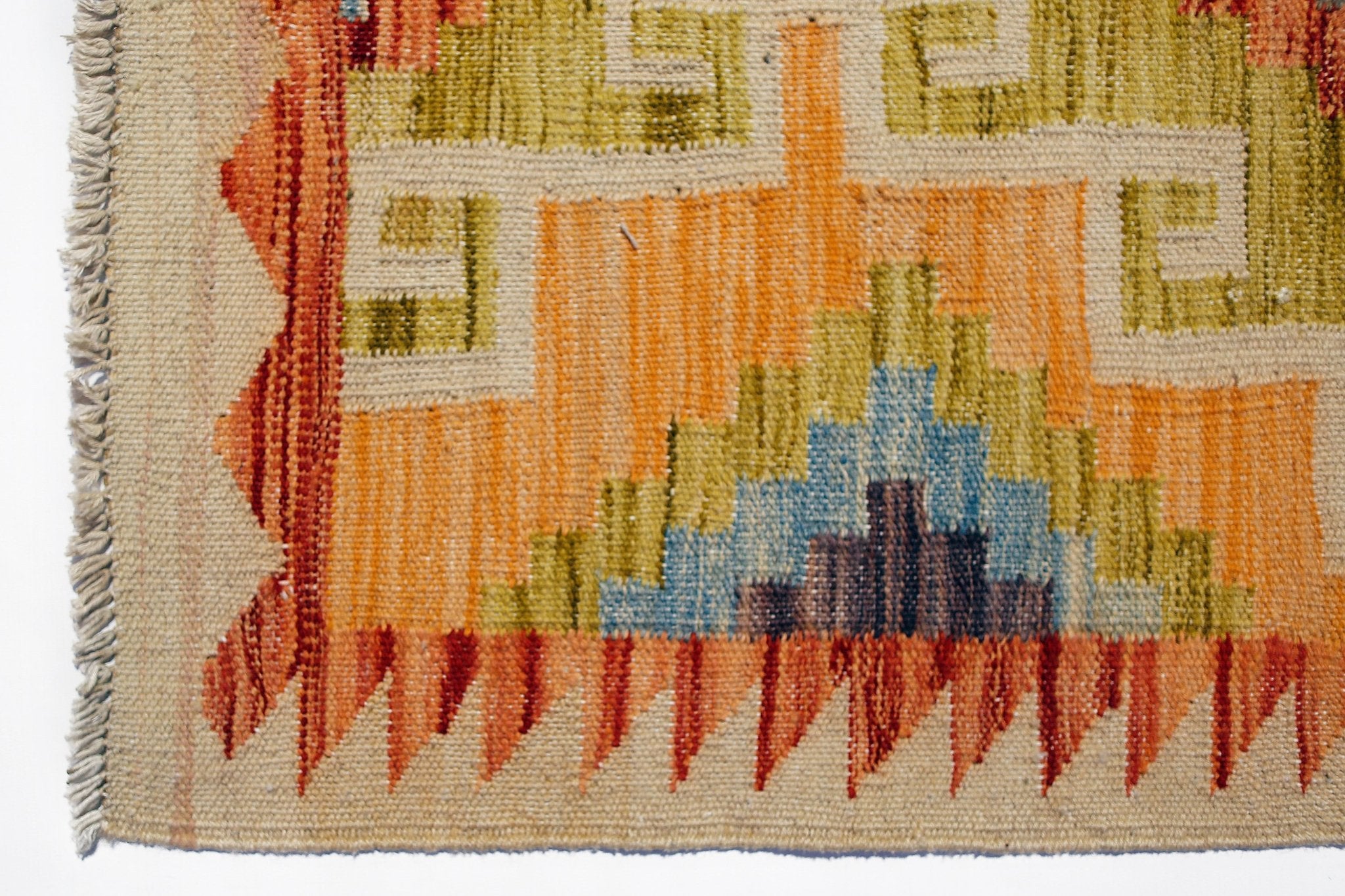 Handmade Mini Afghan Maimana Kilim | 84 x 65 cm | 2'9" x 2'11" - Najaf Rugs & Textile