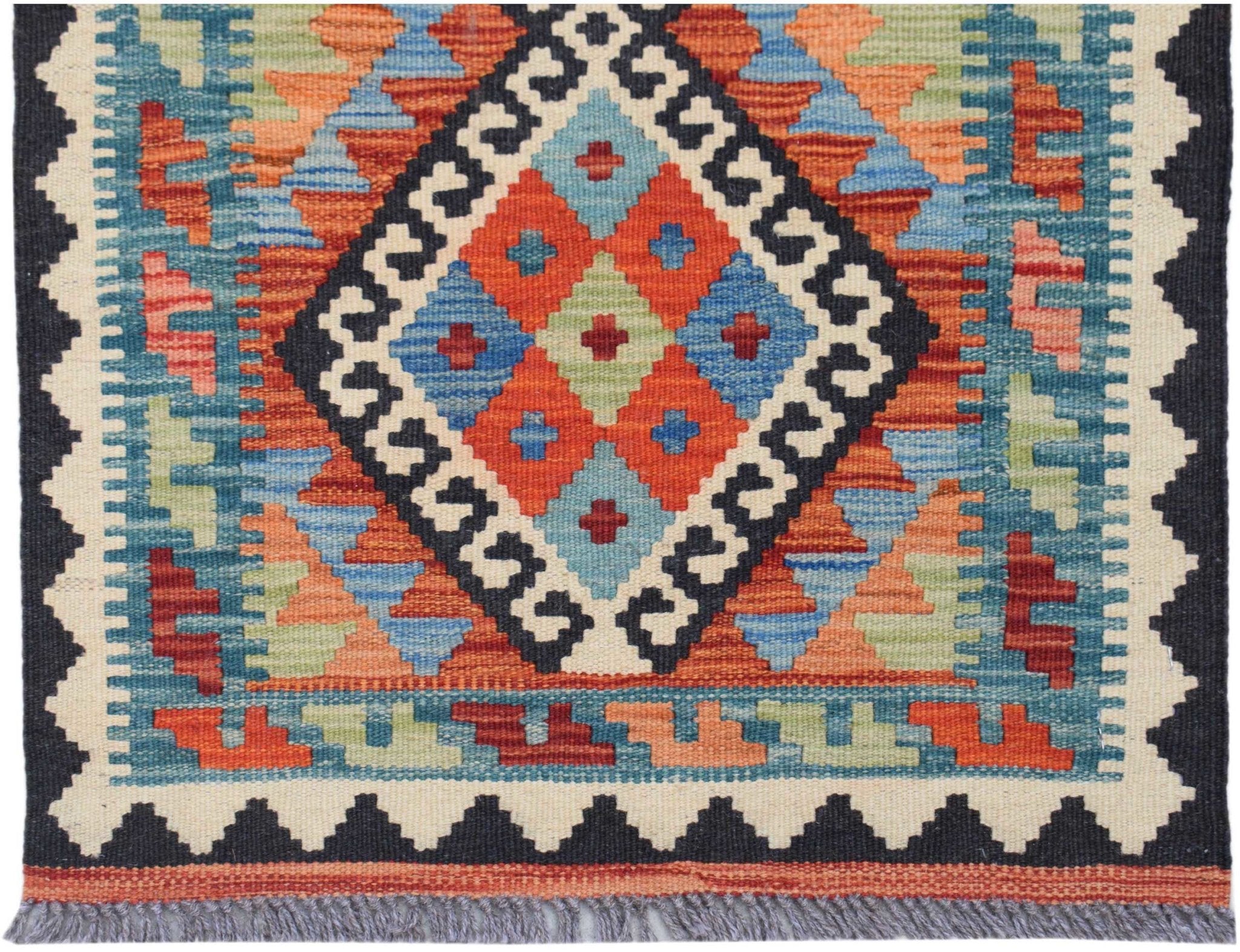 Handmade Mini Afghan Maimana Kilim | 85 x 59 cm | 2'10" x 2' - Najaf Rugs & Textile