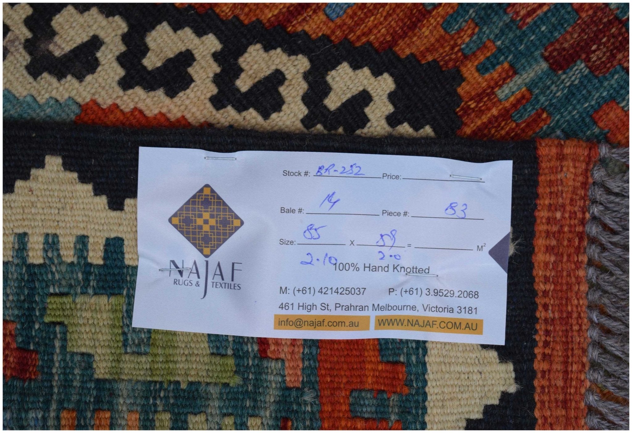 Handmade Mini Afghan Maimana Kilim | 85 x 59 cm | 2'10" x 2' - Najaf Rugs & Textile