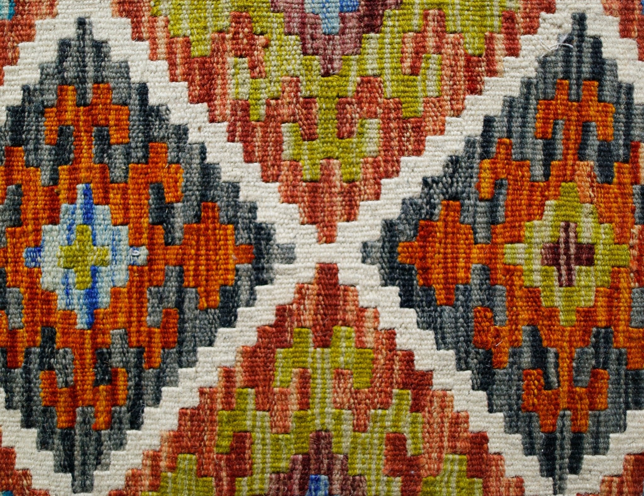 Handmade Mini Afghan Maimana Kilim | 87 x 59 cm | 2'10" x 1'11" - Najaf Rugs & Textile