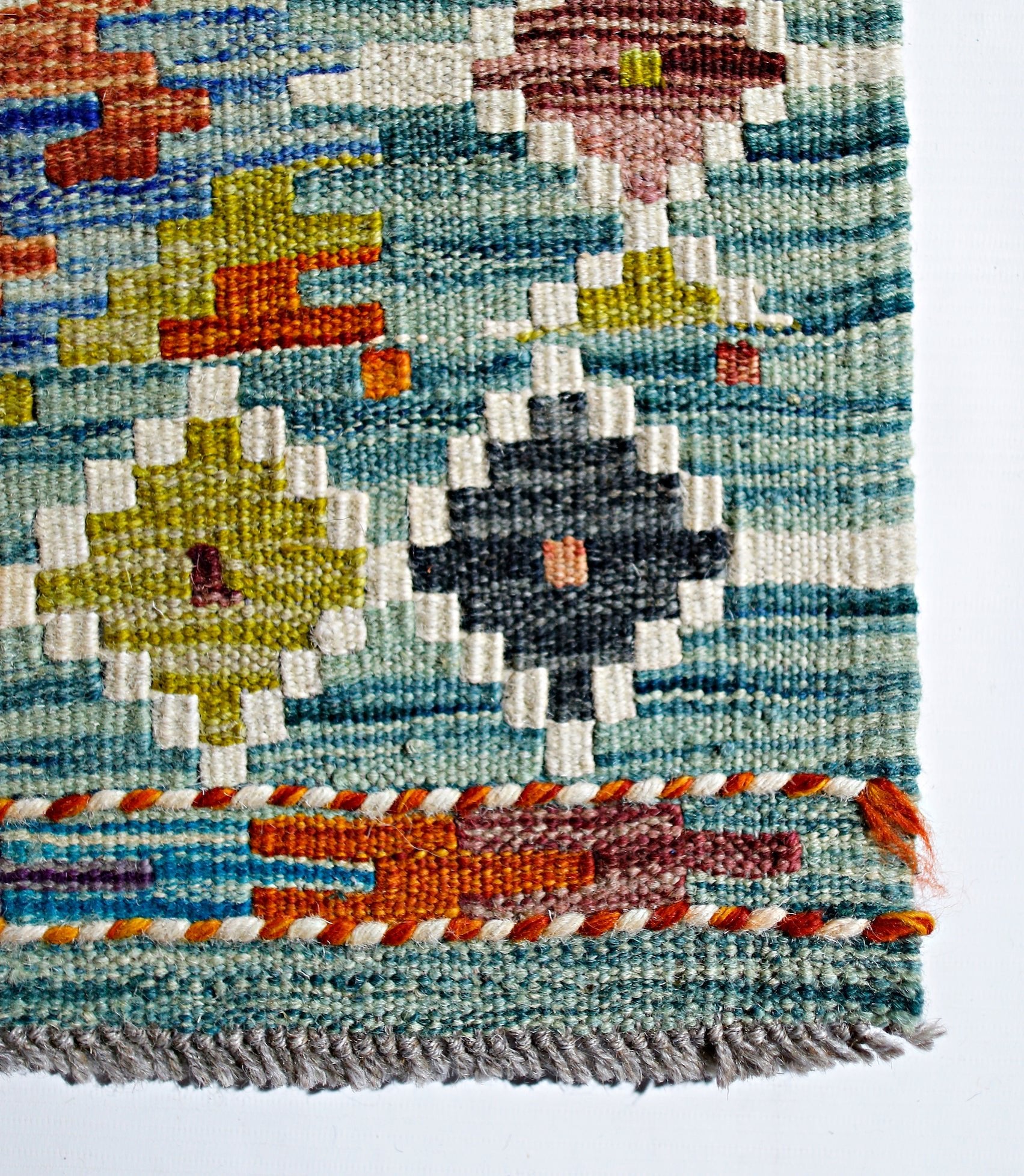 Handmade Mini Afghan Maimana Kilim | 87 x 59 cm | 2'10" x 1'11" - Najaf Rugs & Textile