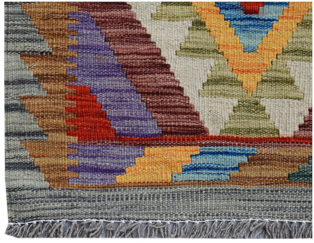 Handmade Mini Afghan Maimana Kilim | 87 x 60 cm | 2'10" x 2' - Najaf Rugs & Textile