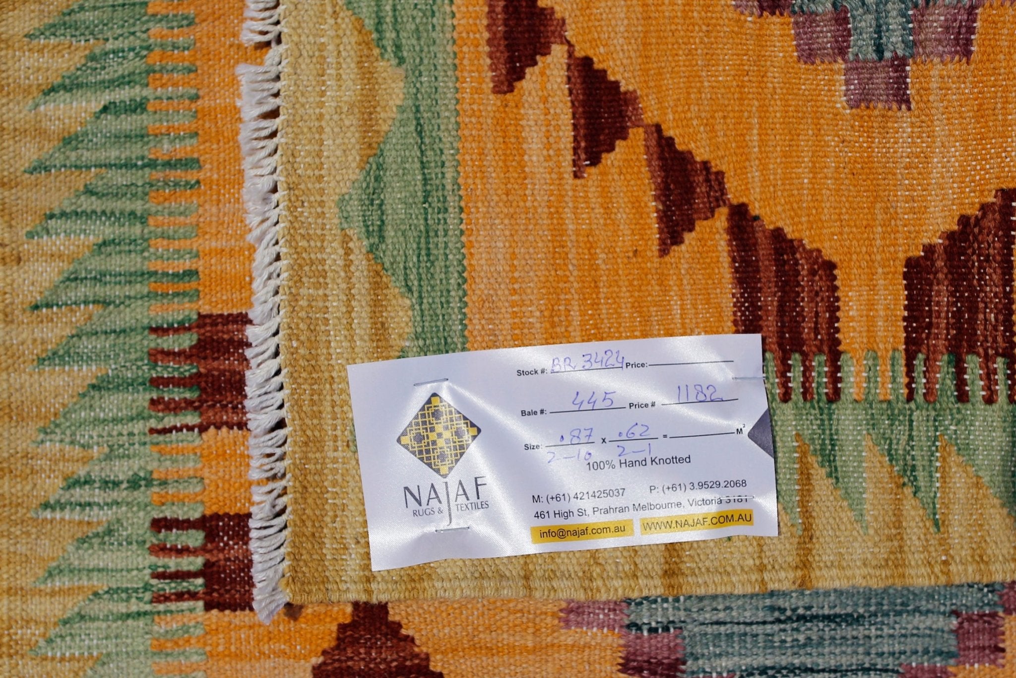 Handmade Mini Afghan Maimana Kilim | 87 x 62 cm | 2'10" x 2'1" - Najaf Rugs & Textile