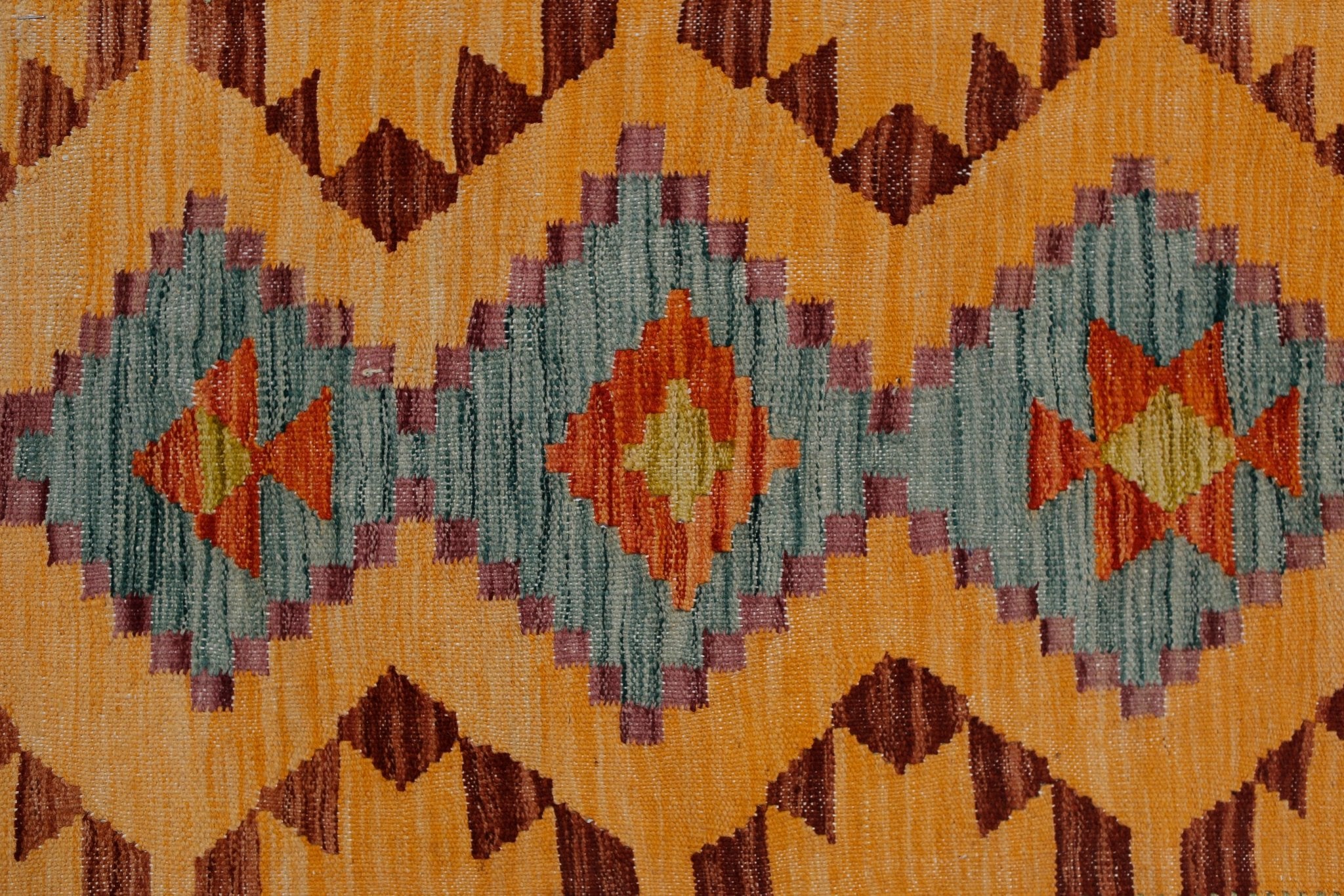 Handmade Mini Afghan Maimana Kilim | 87 x 62 cm | 2'10" x 2'1" - Najaf Rugs & Textile