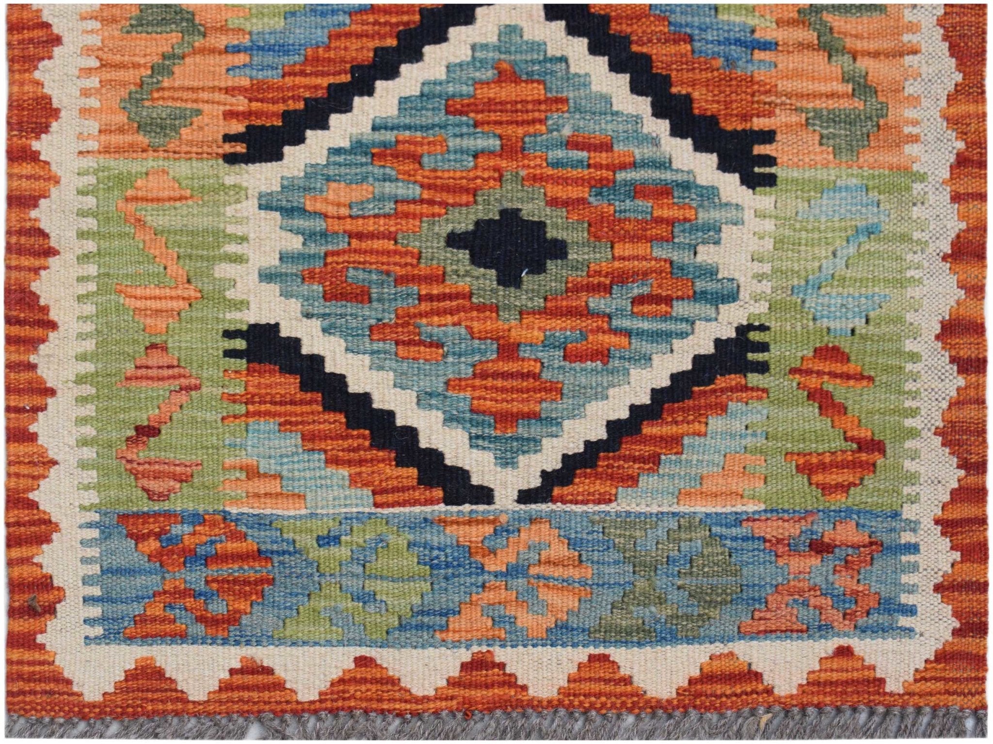 Handmade Mini Afghan Maimana Kilim | 88 x 56 cm | 2'11" x 1'10" - Najaf Rugs & Textile