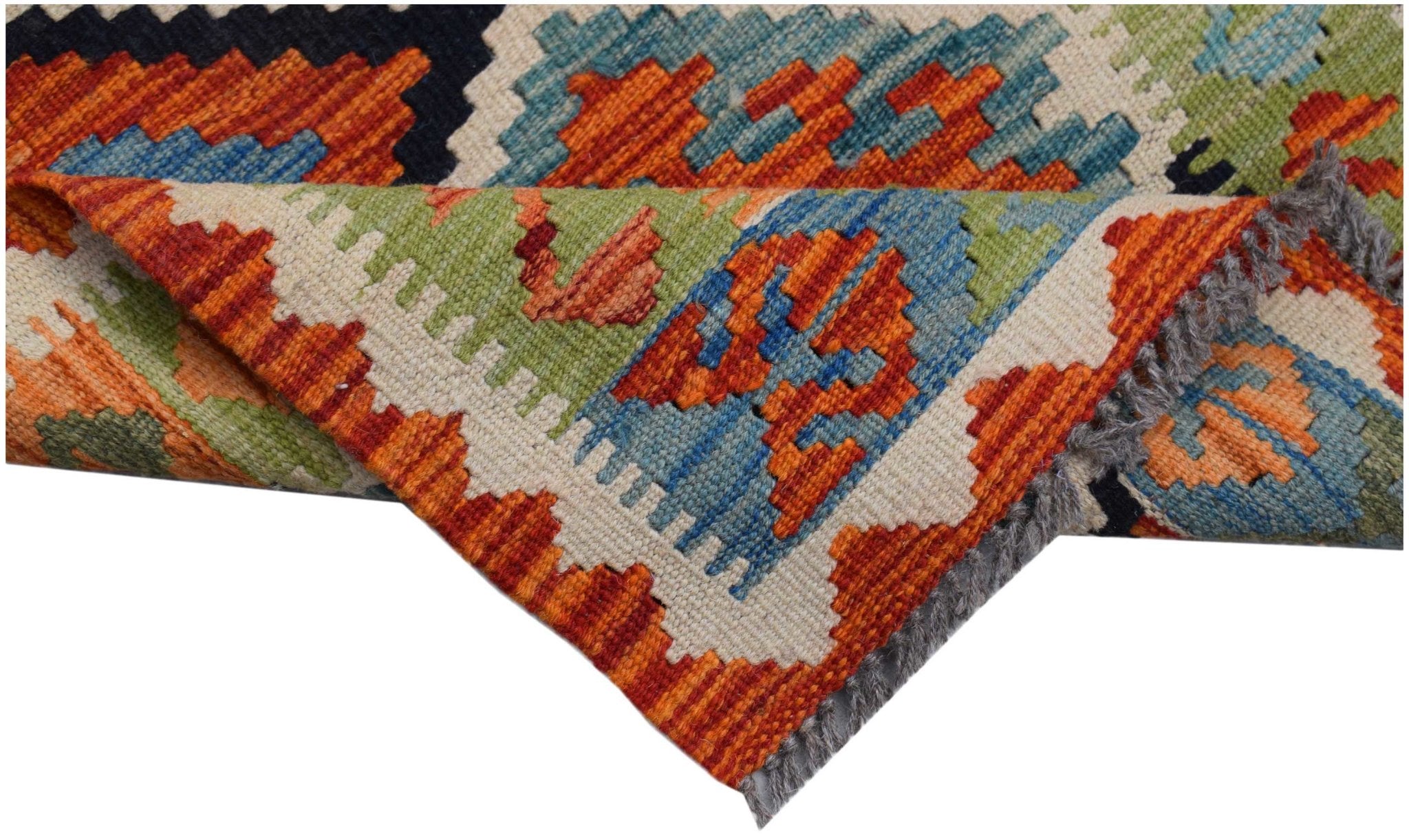 Handmade Mini Afghan Maimana Kilim | 88 x 56 cm | 2'11" x 1'10" - Najaf Rugs & Textile