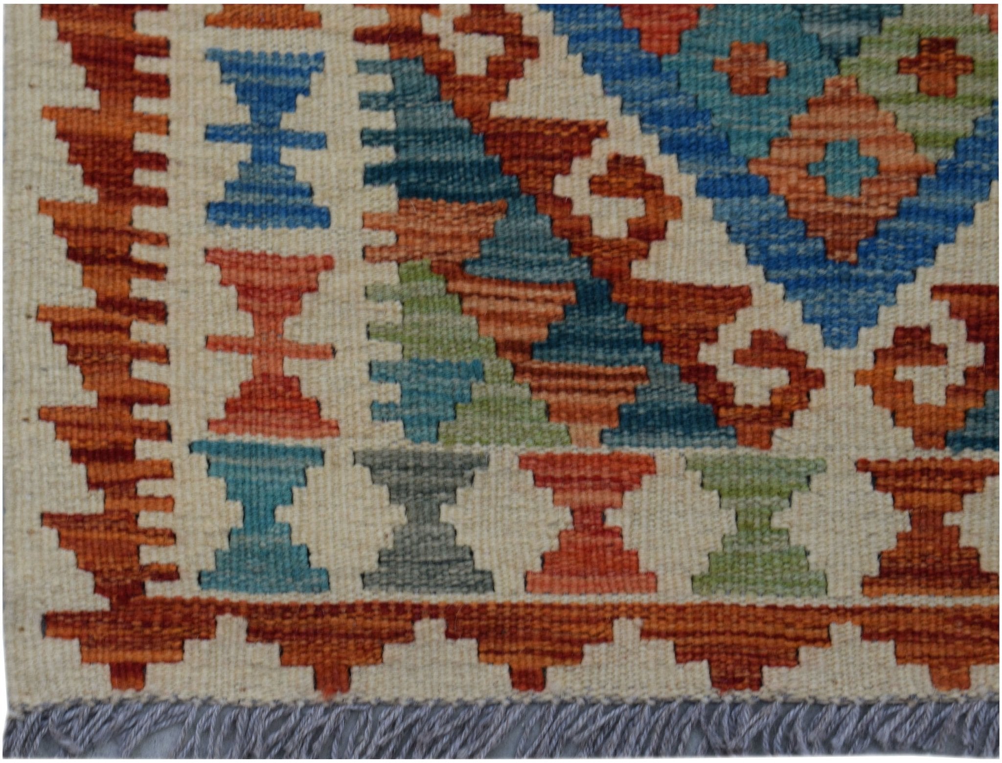 Handmade Mini Afghan Maimana Kilim | 88 x 63 cm | 2'11" x 2'1" - Najaf Rugs & Textile
